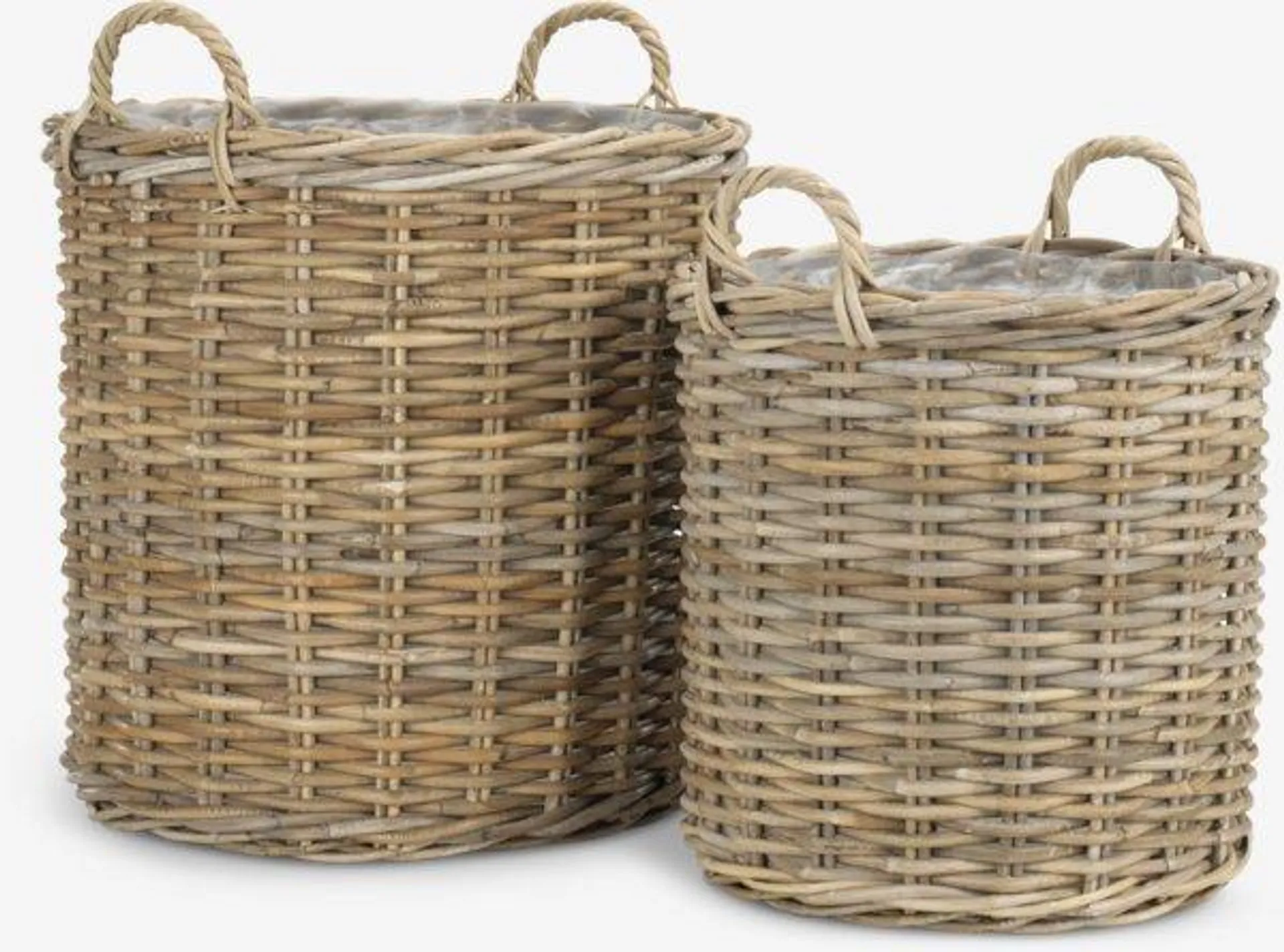 Planter basket SANSEBIE D50/40 kubu natural 2pcs/set