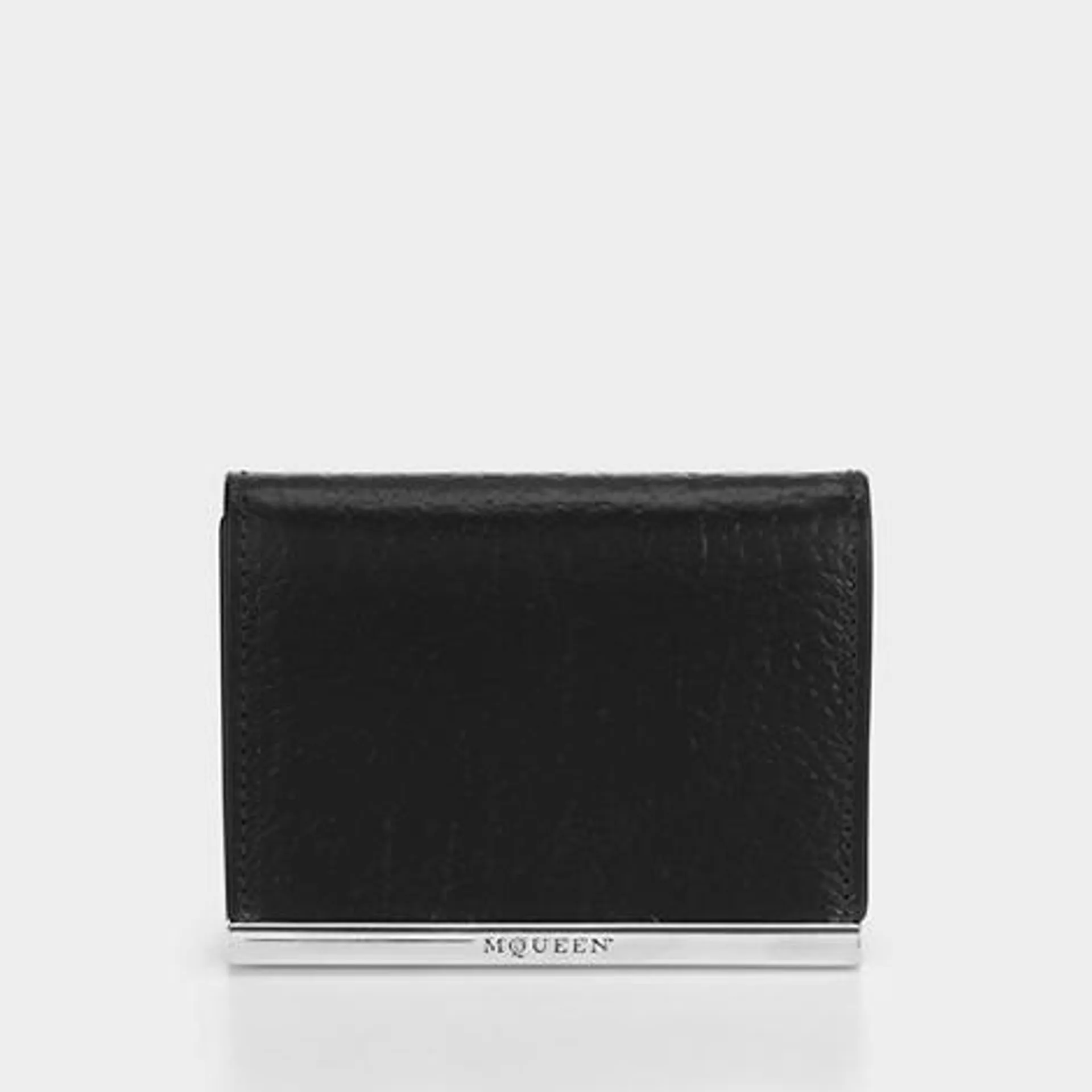 Cross-Bar Leather Cardholder