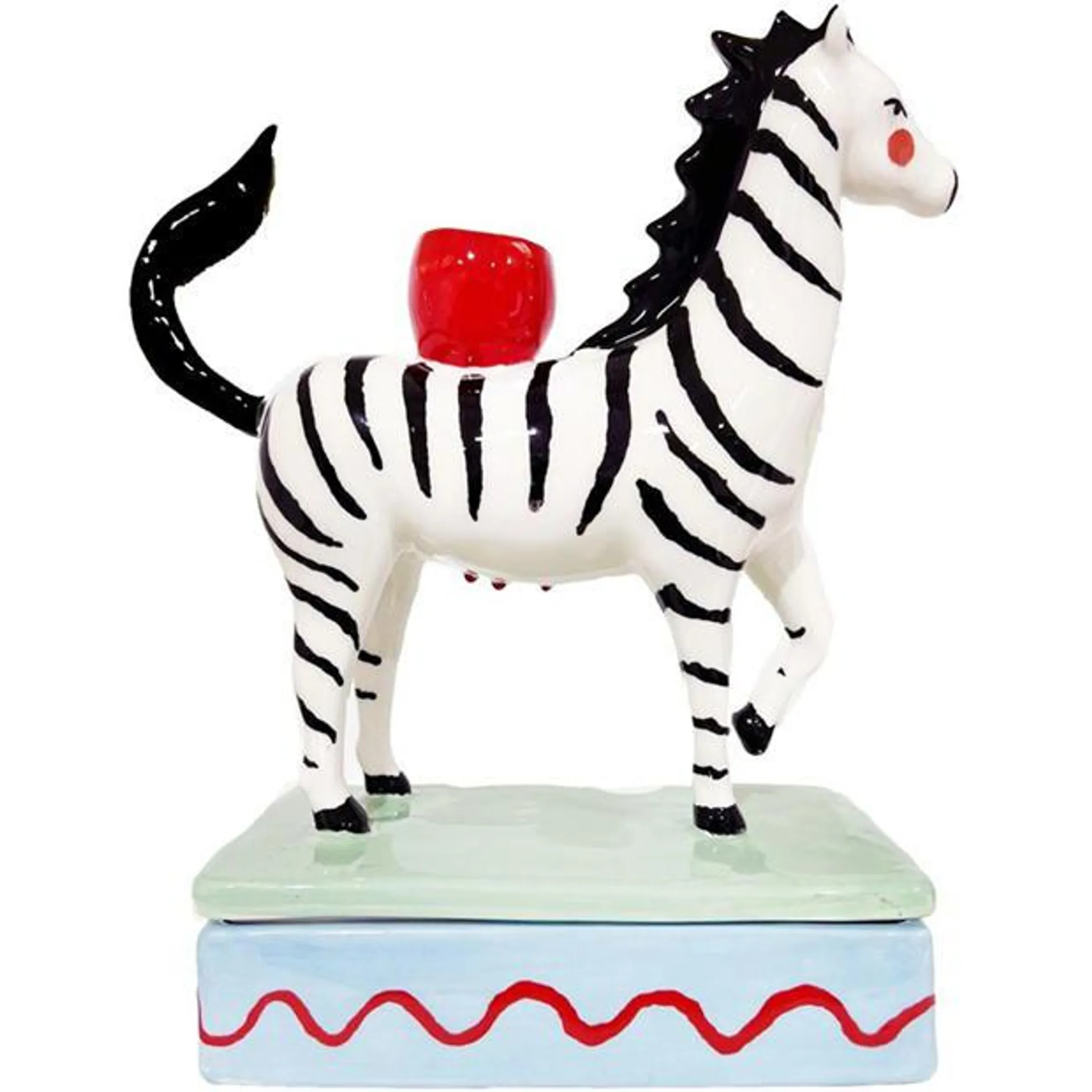 Zebra Striped Candlestick Holder