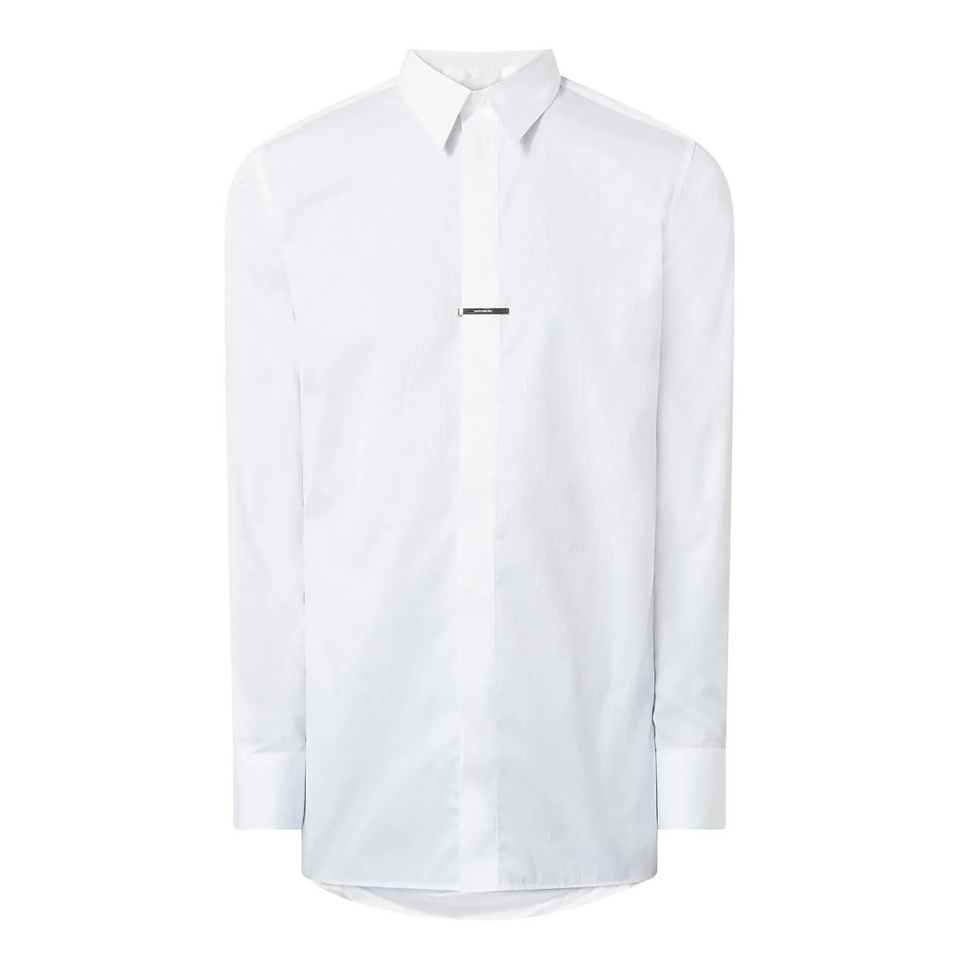 Metal Bar Long Sleeve Poplin Shirt