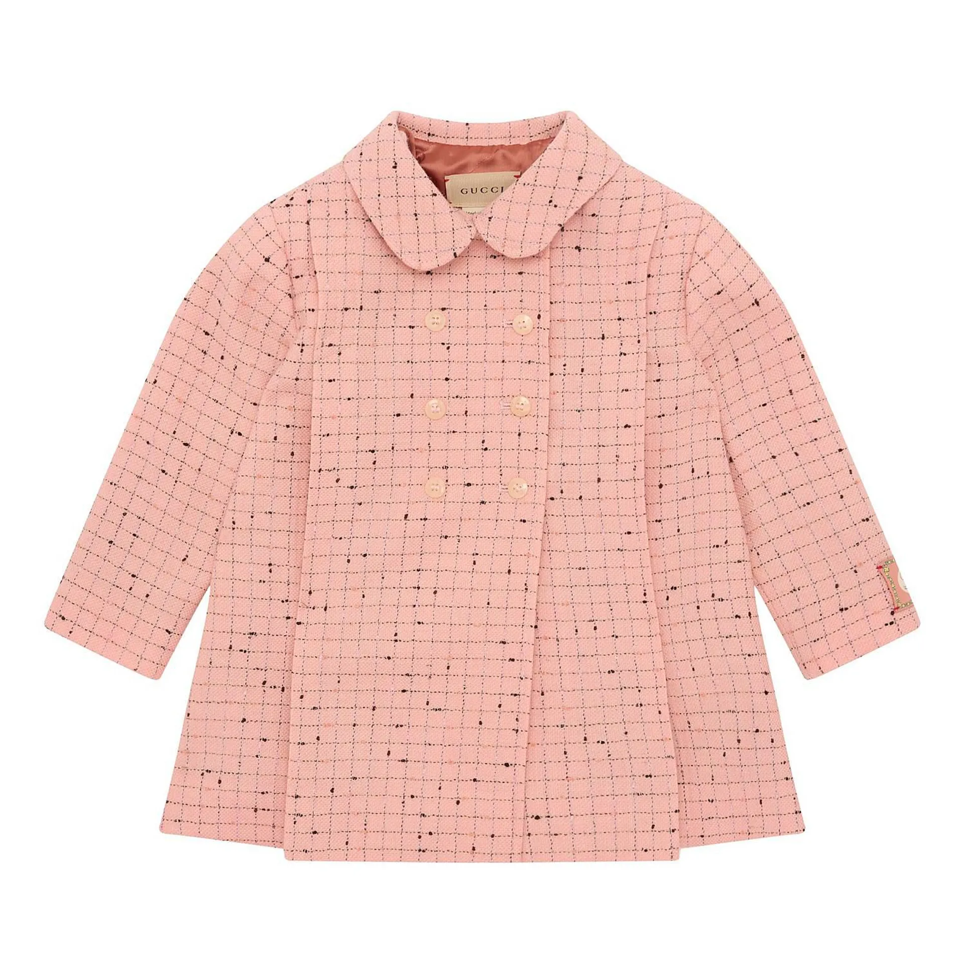 Damier Double-Breasted Wool Jacket