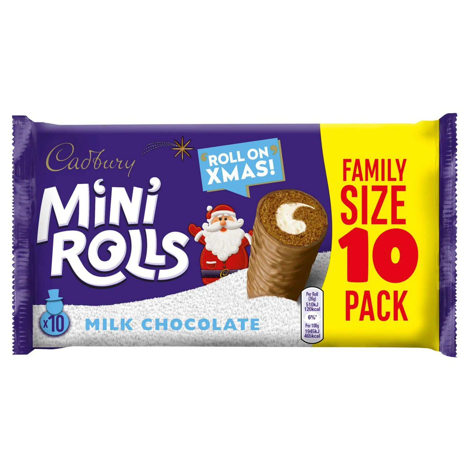 Cadbury Chocolate Mini Rolls 10 Pack (265 g)