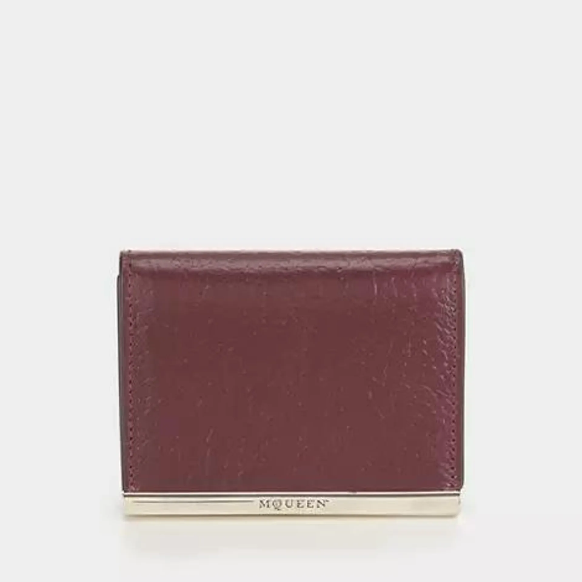 Cross-Bar Leather Cardholder