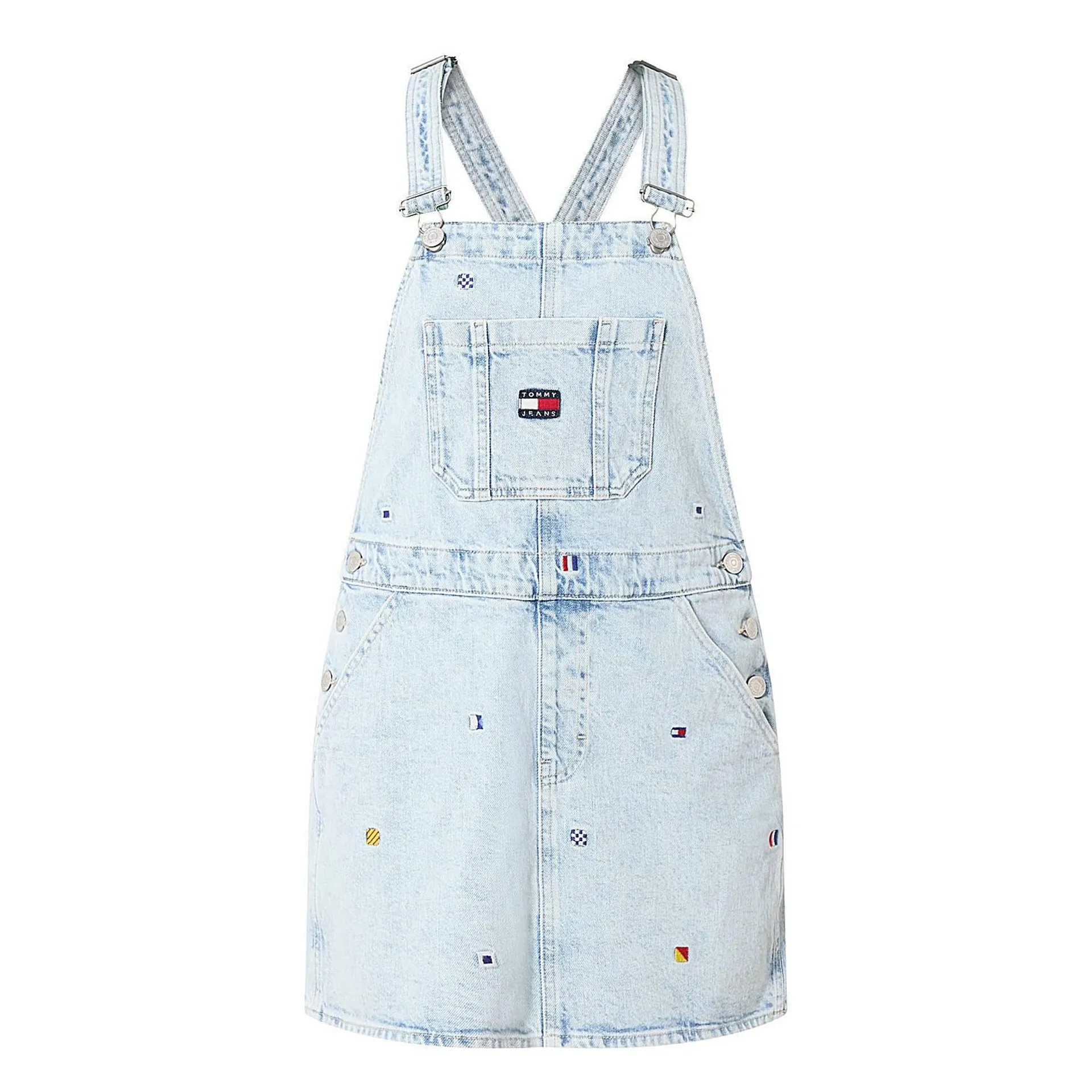 Logo Short Denim Dungarees