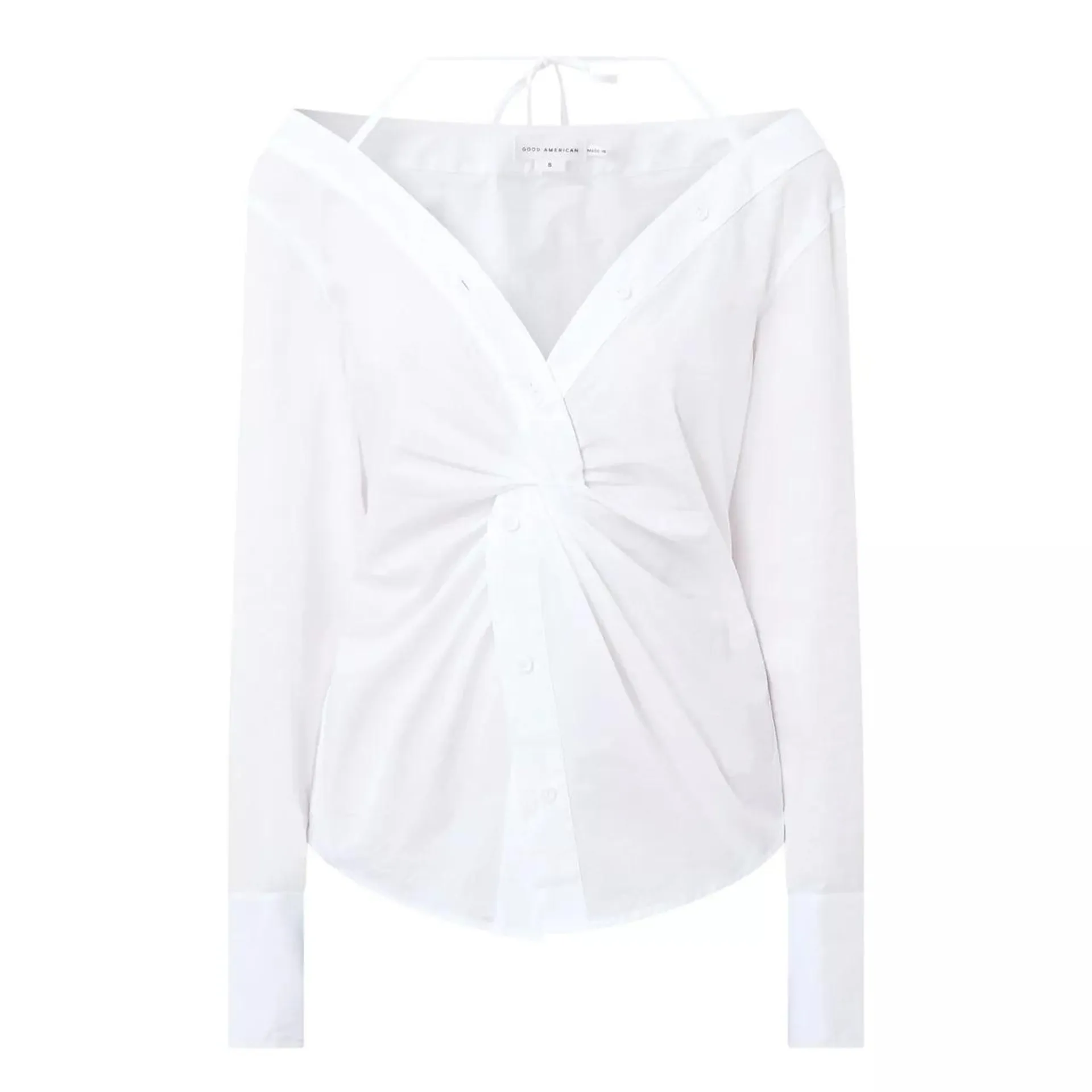 New in GOOD AMERICAN Off-The-Shoulder Twisted Shirt €177.00