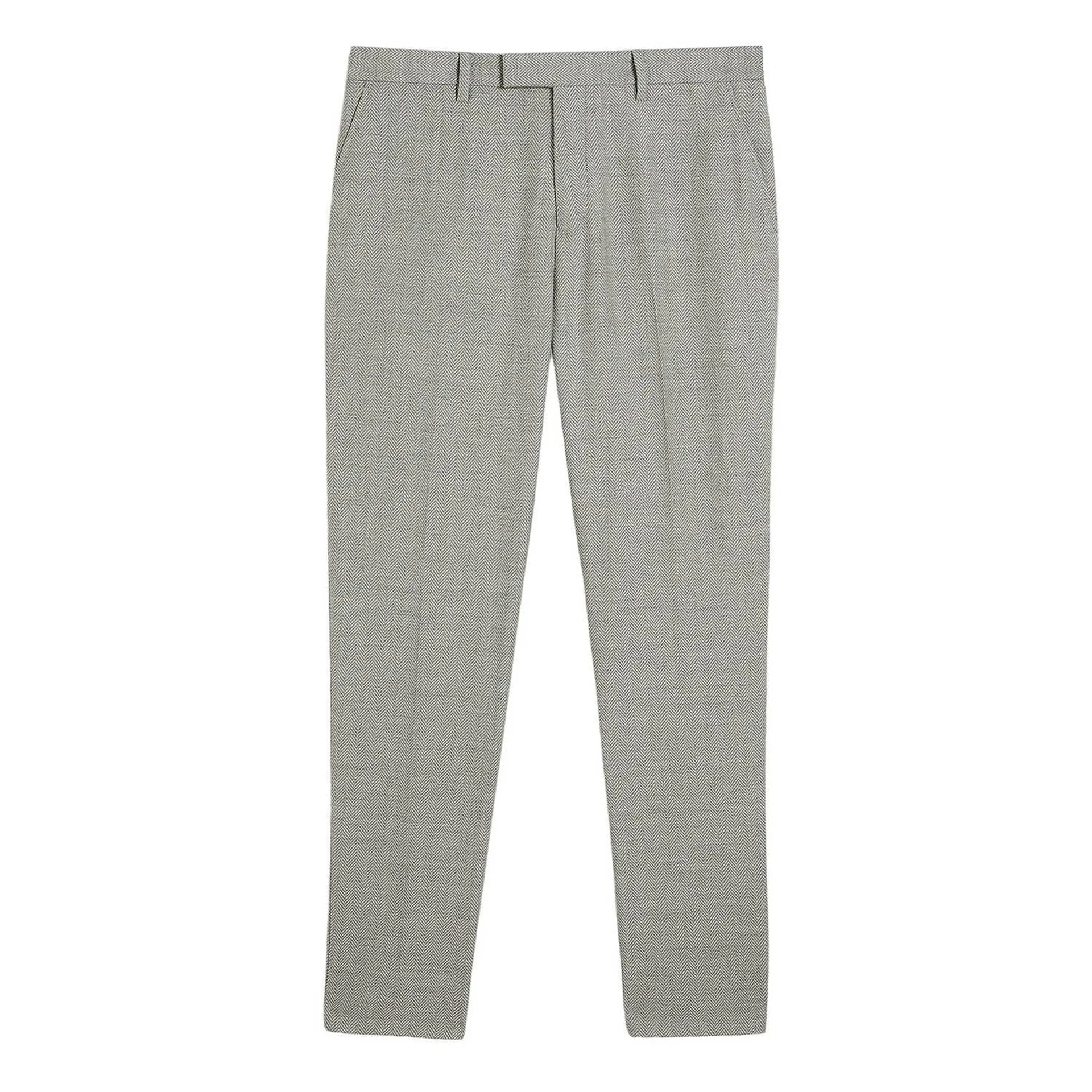 Lucciat Slim Fit Herringbone Trousers
