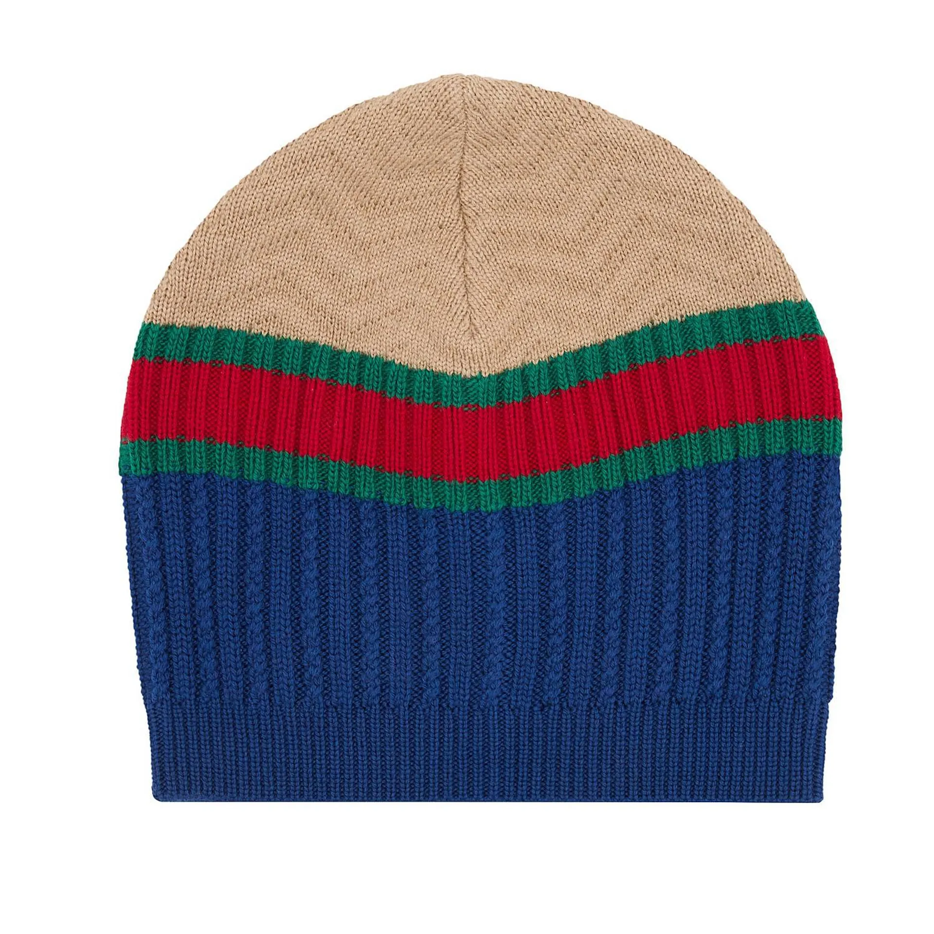 GG Striped Wool Beanie Hat