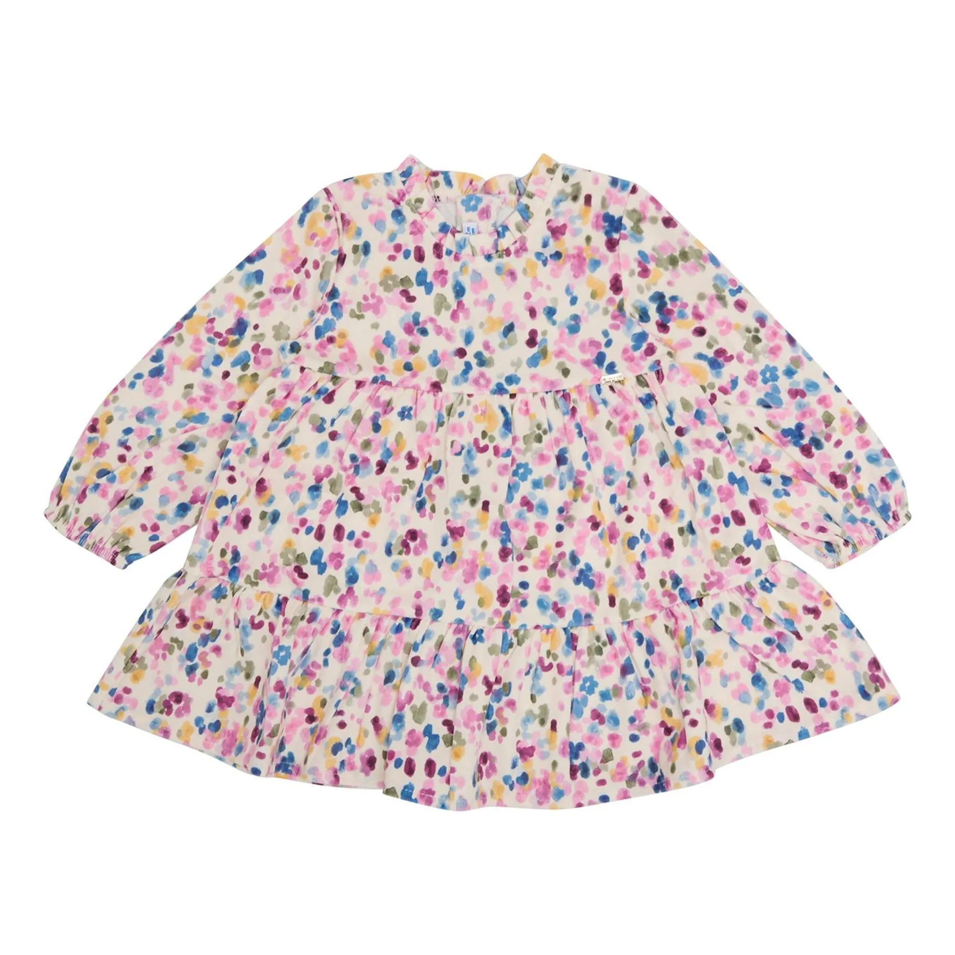 Spotty Pleated Hem Dress