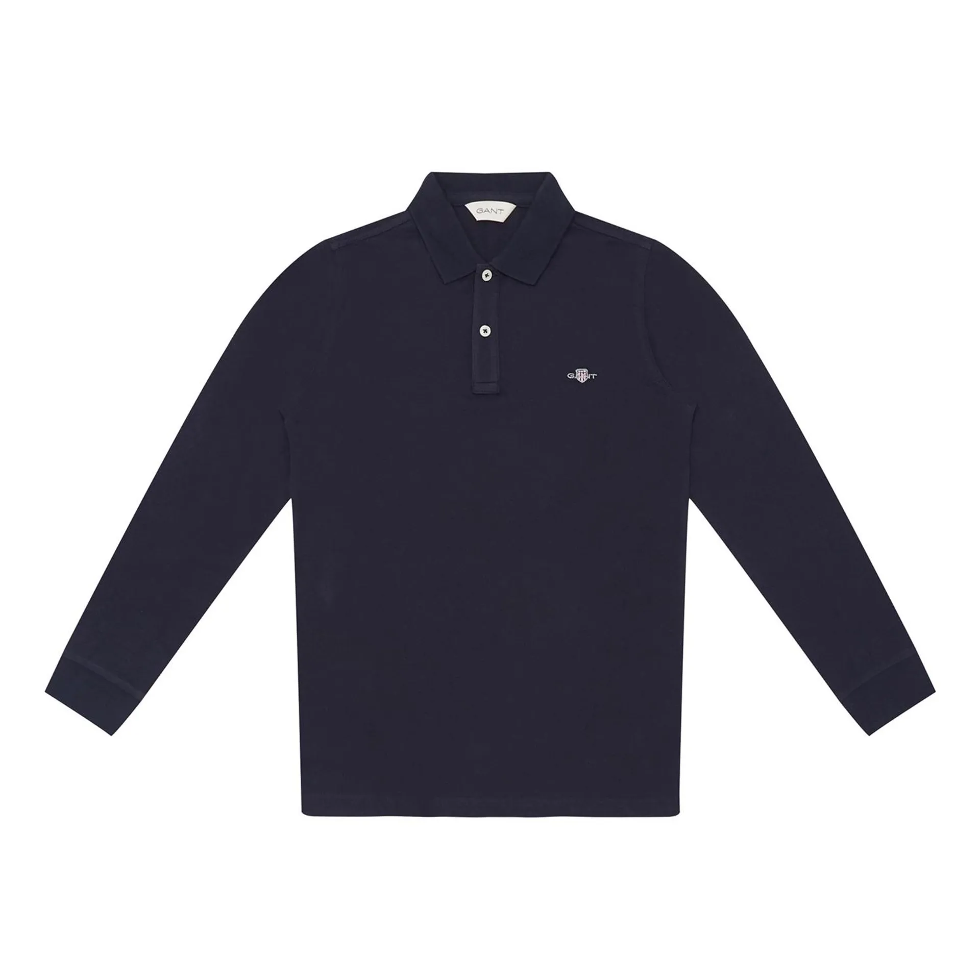 Shield Logo Long-Sleeved Polo Shirt