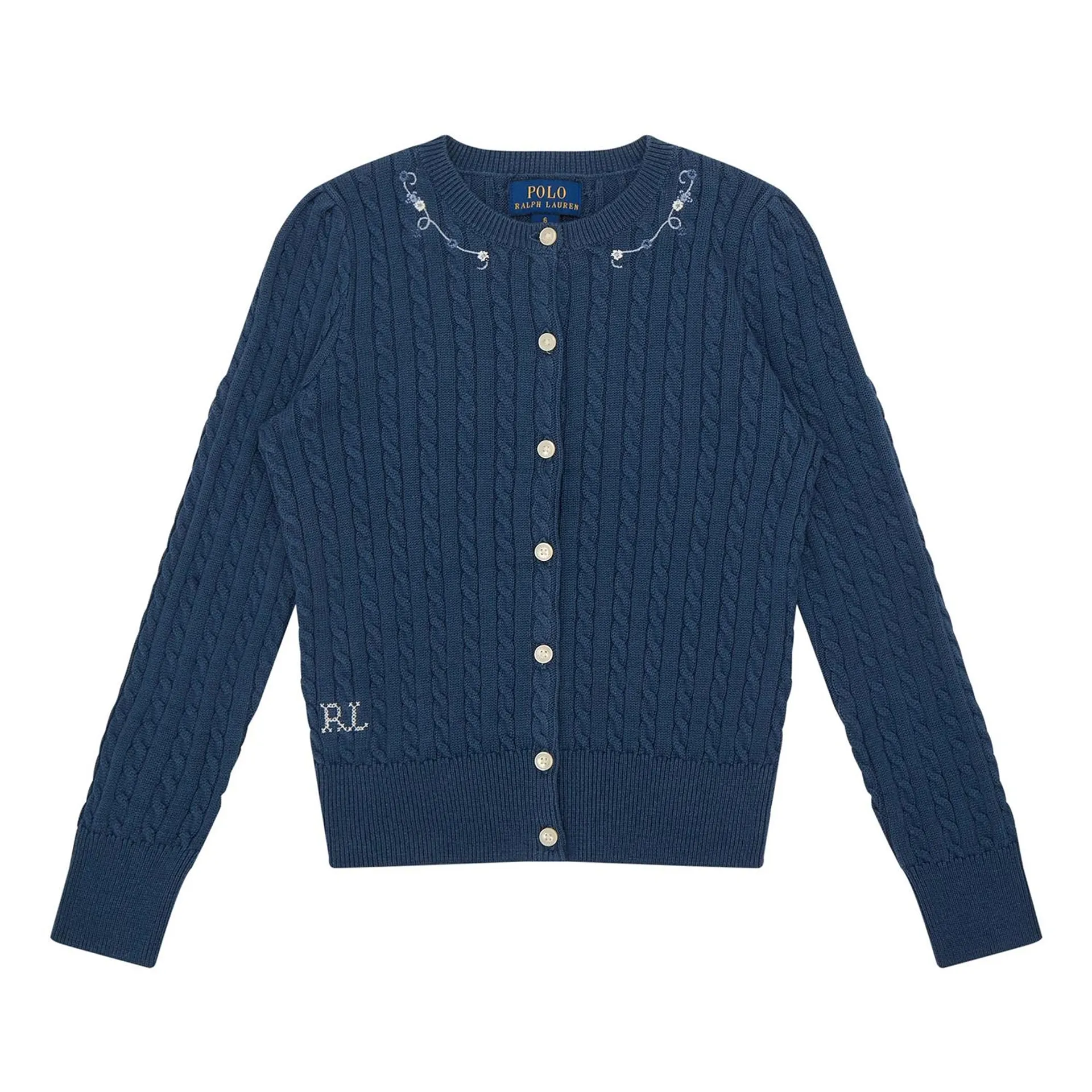 Logo Cable-Knit Cardigan 4-6 Years