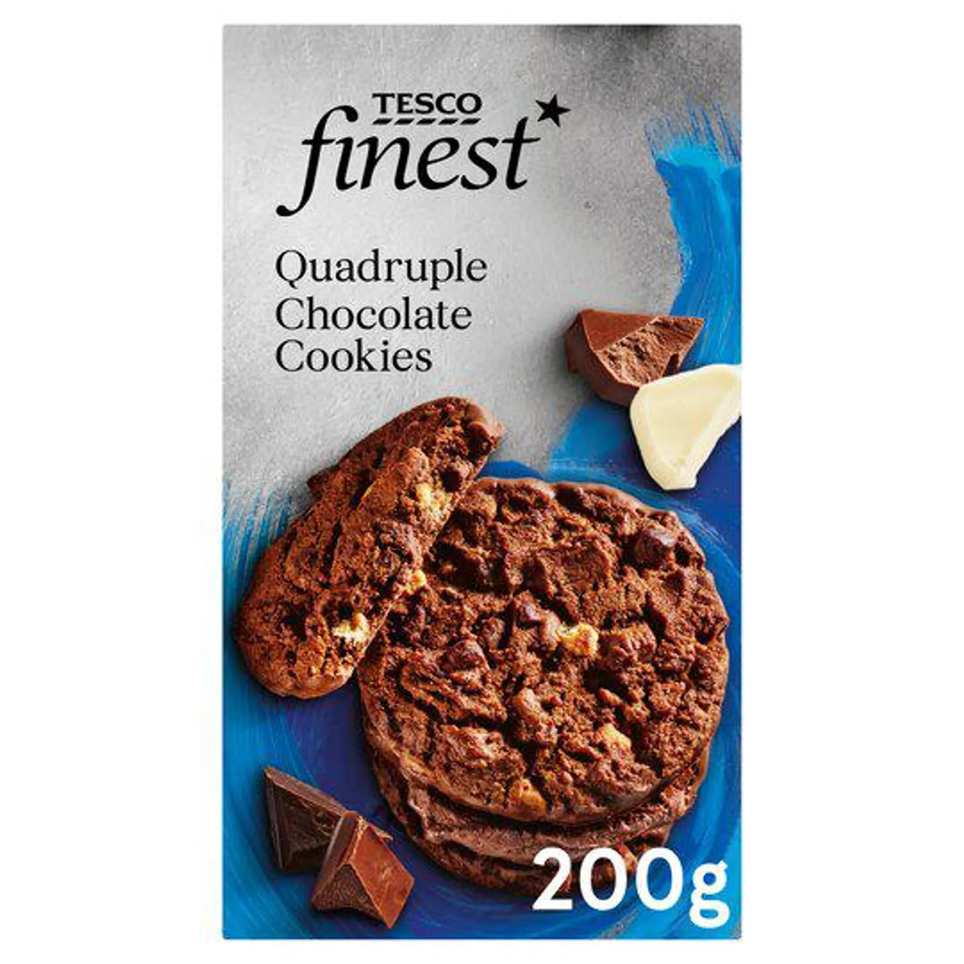 Tesco Finest Quadruple Chocolate Cookies 200G