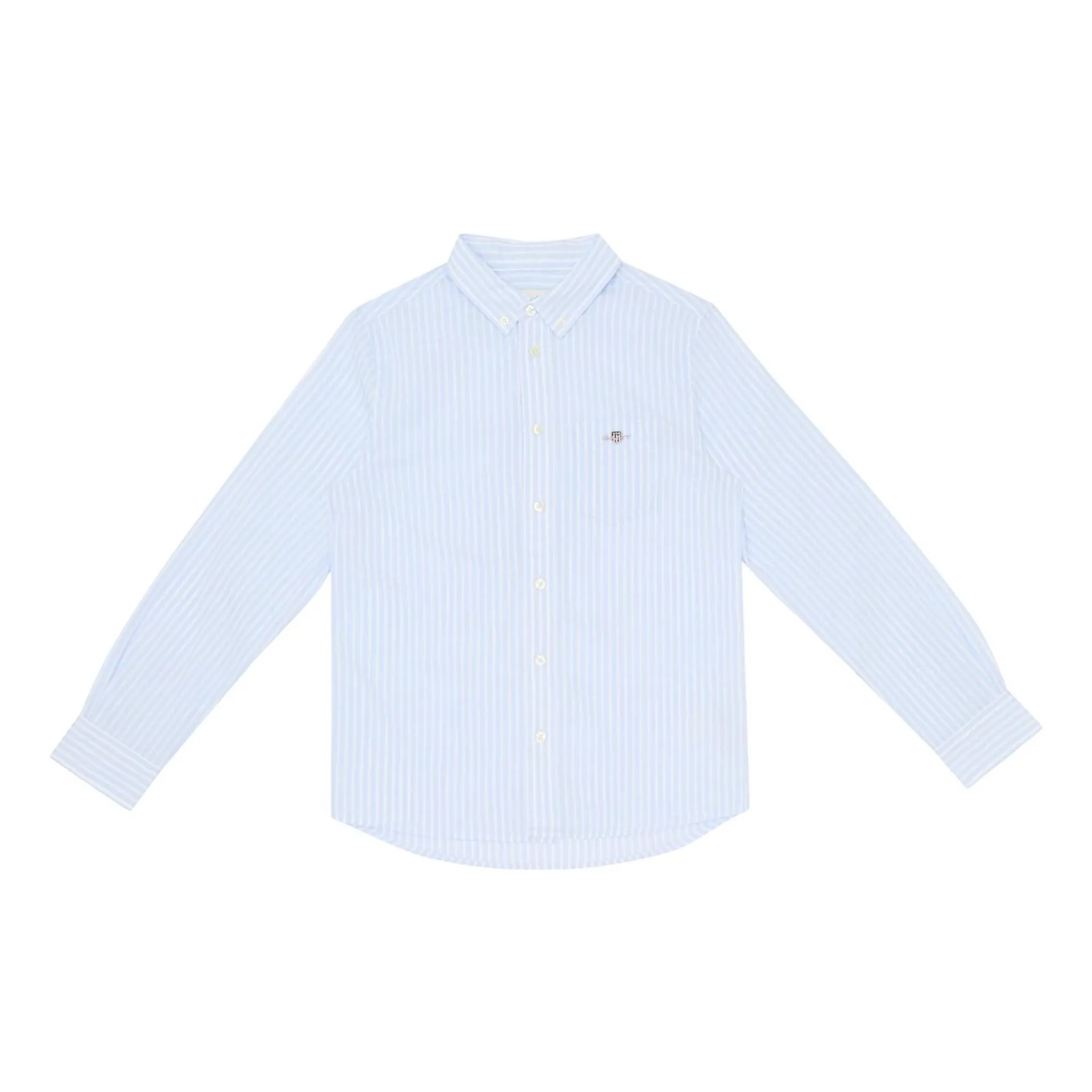 Striped Poplin Logo Shirt