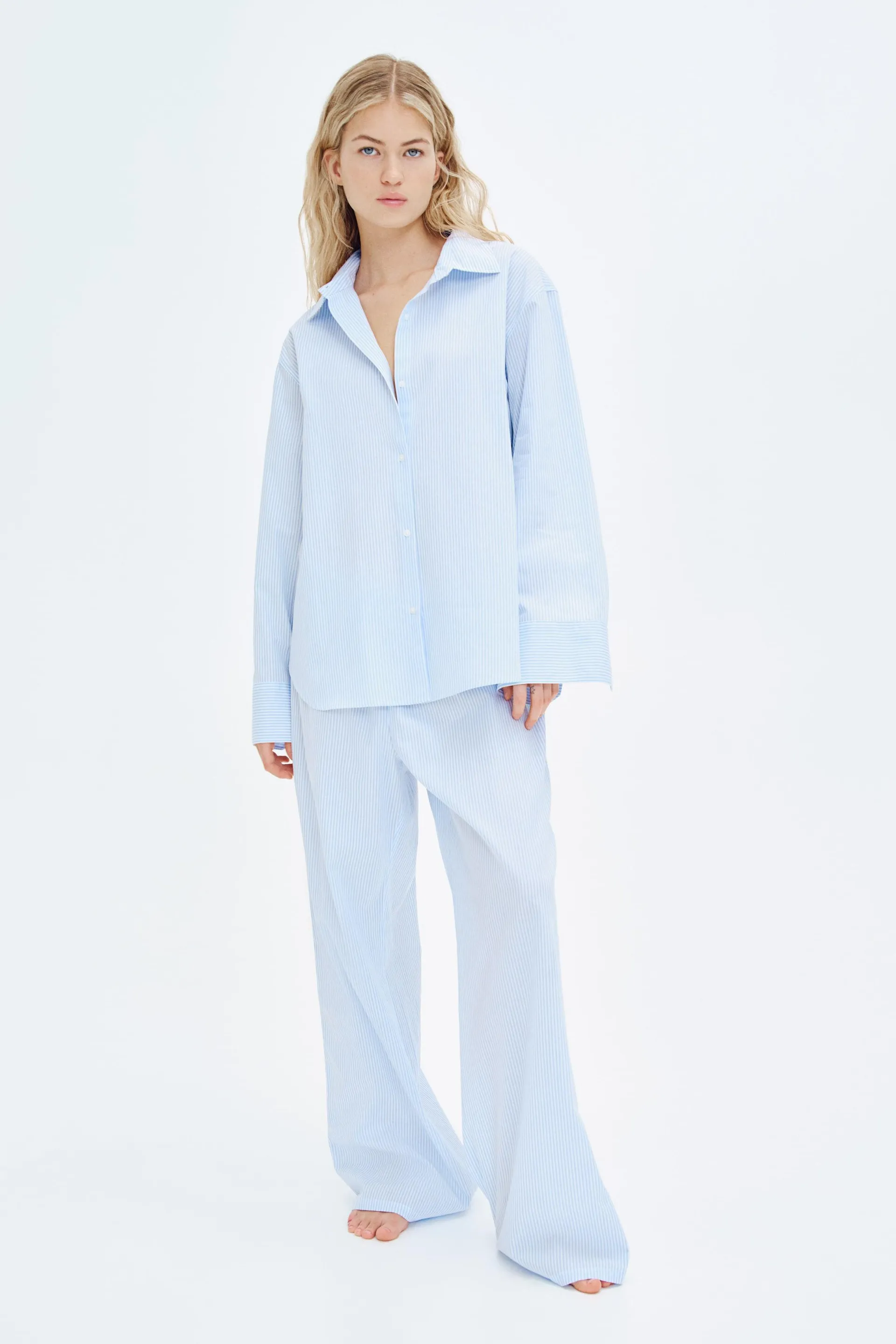 Cotton poplin pyjamas