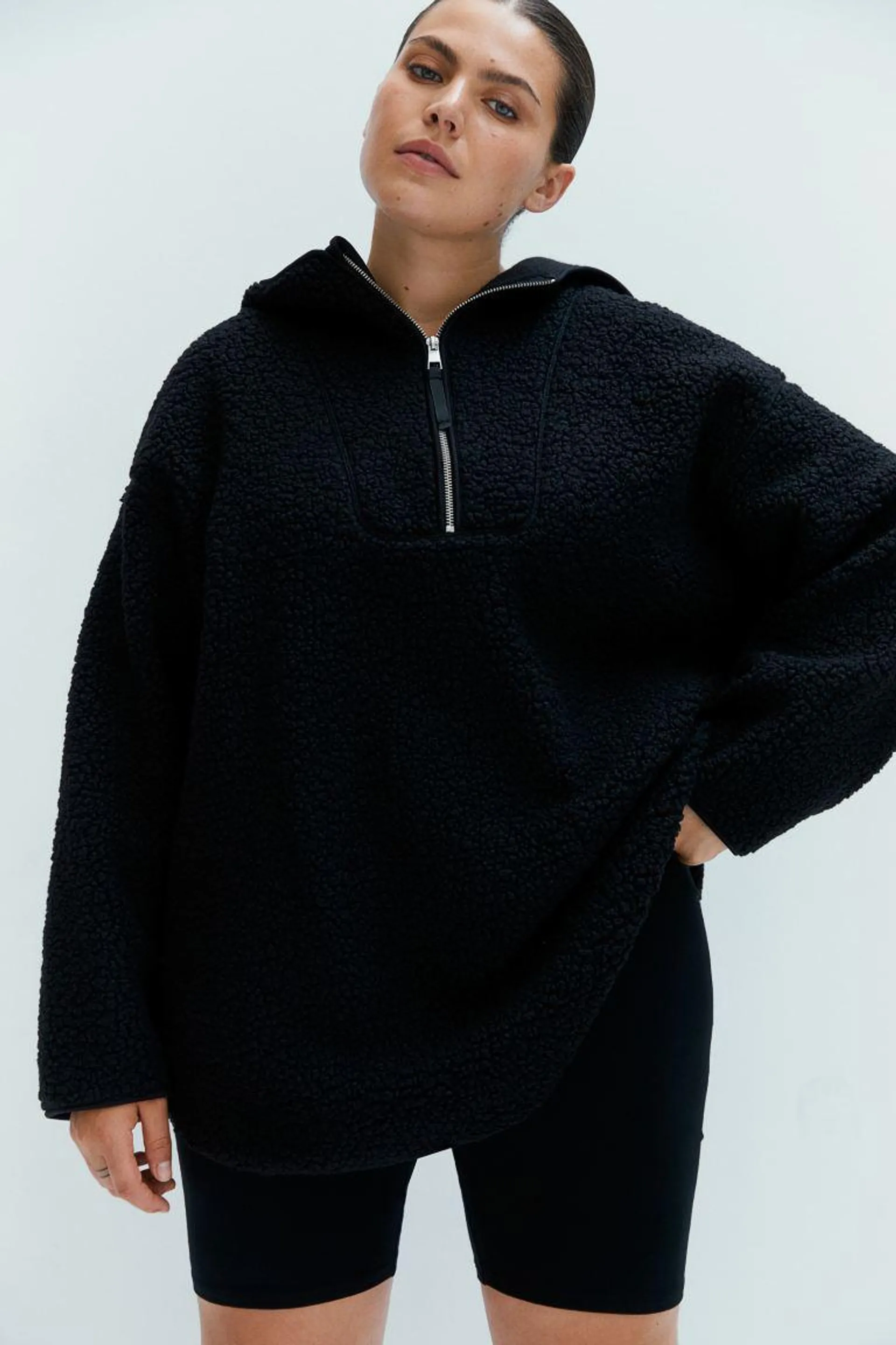 Oversized fleece hoodie