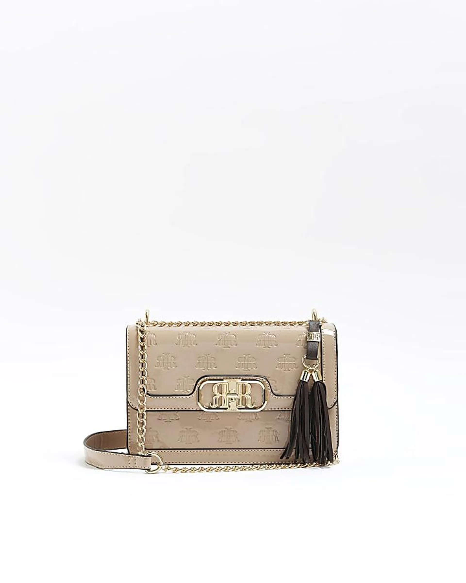 Pink satchel cross body bag