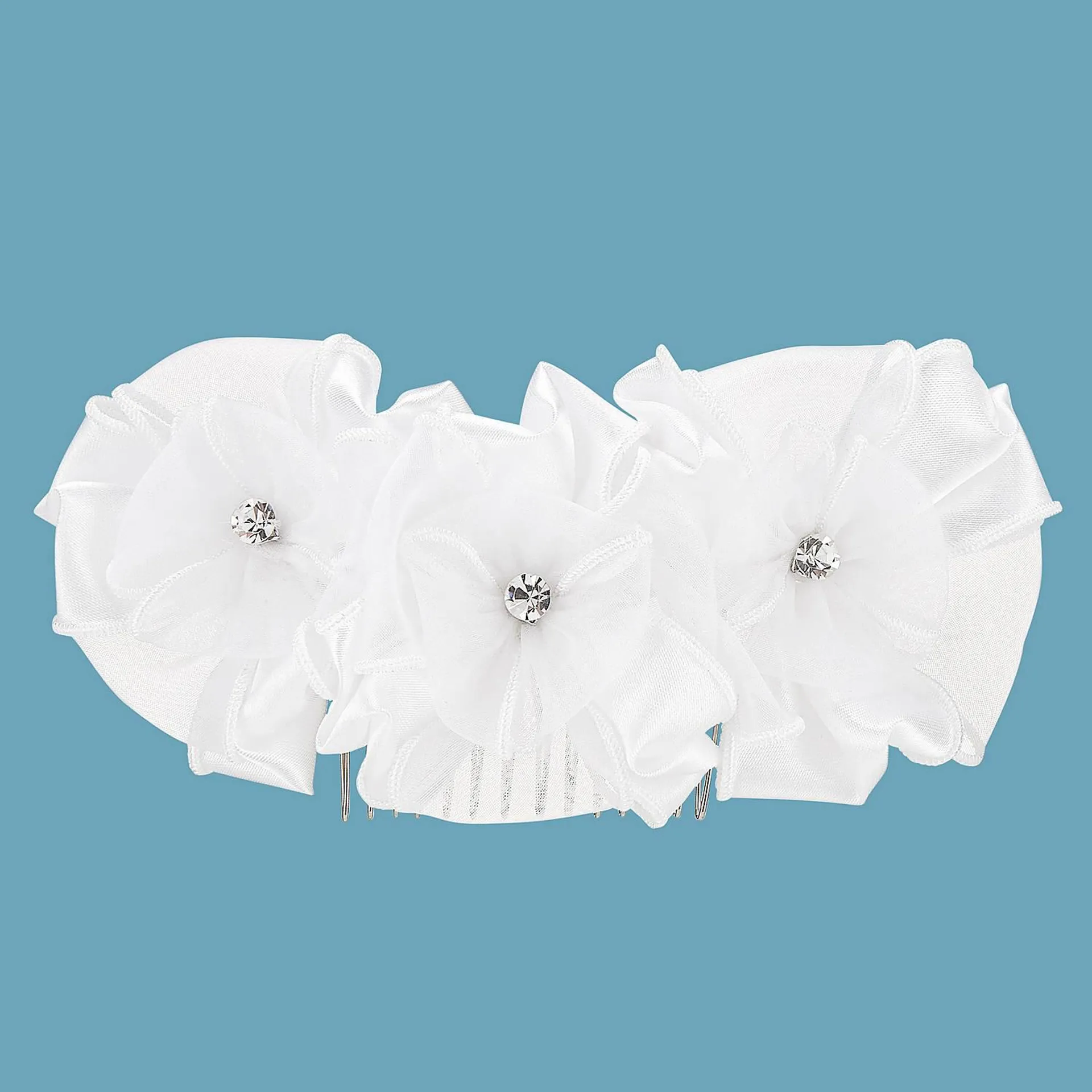 Diamante Flower Communion Clip