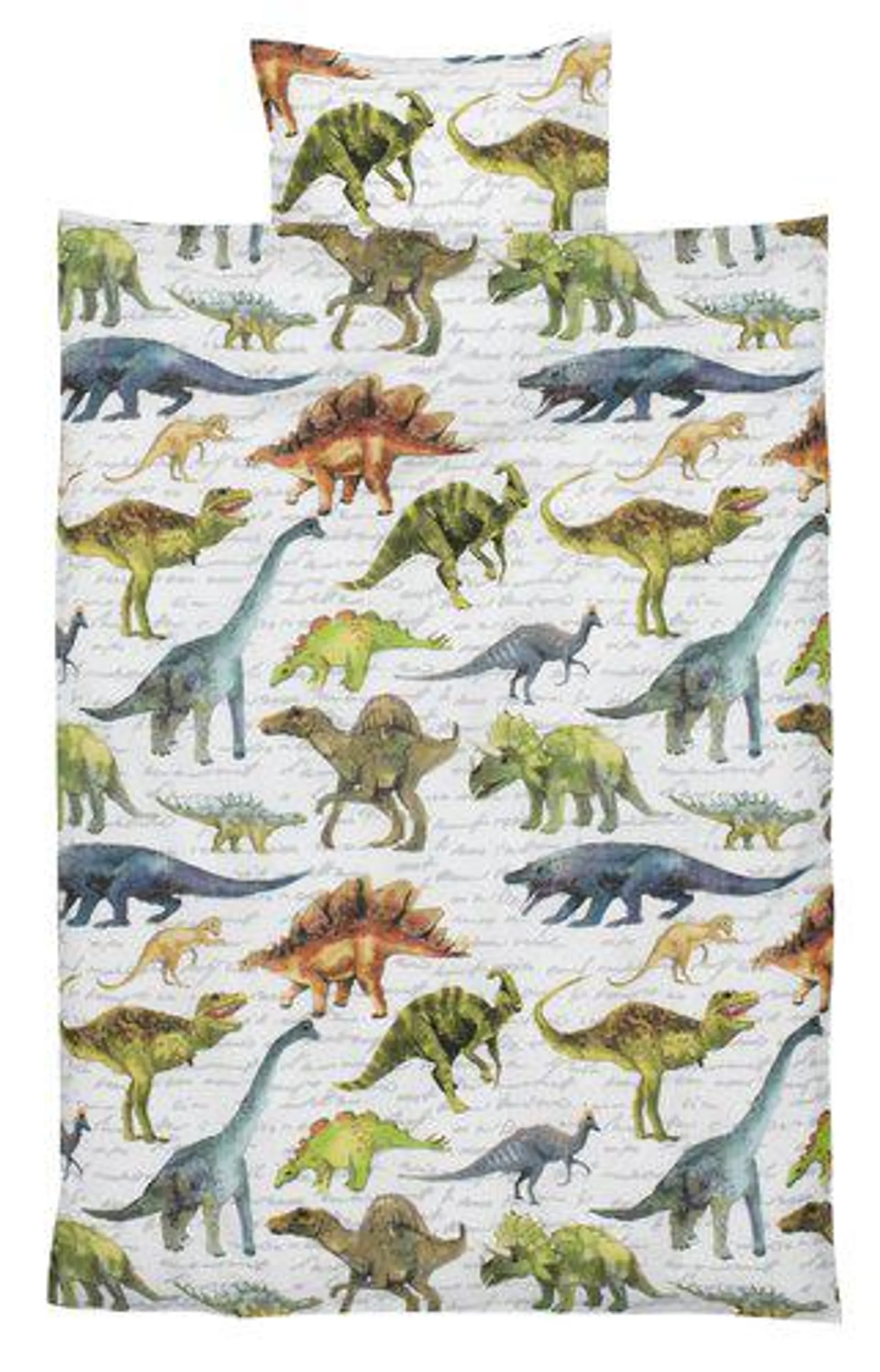 Duvet cover set DINO Junior white/green