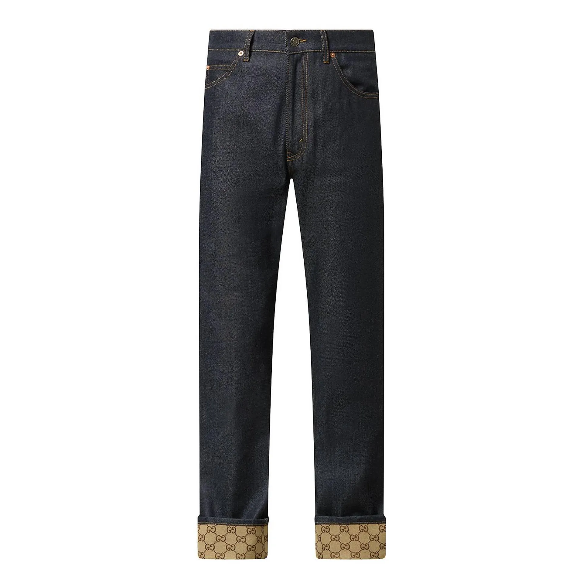 Raise Mid-Rise Logo Cuff Jeans