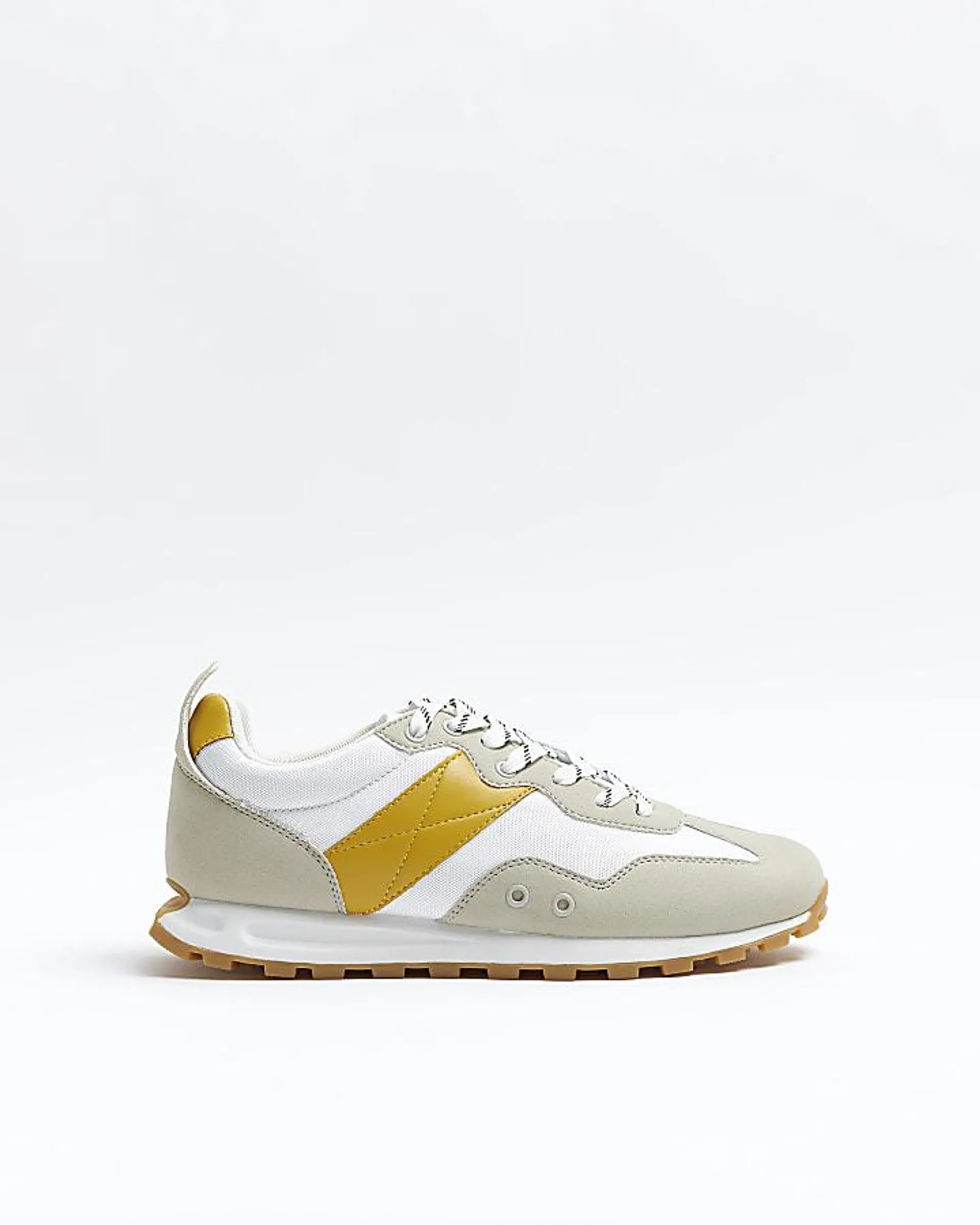 Yellow retro trainers