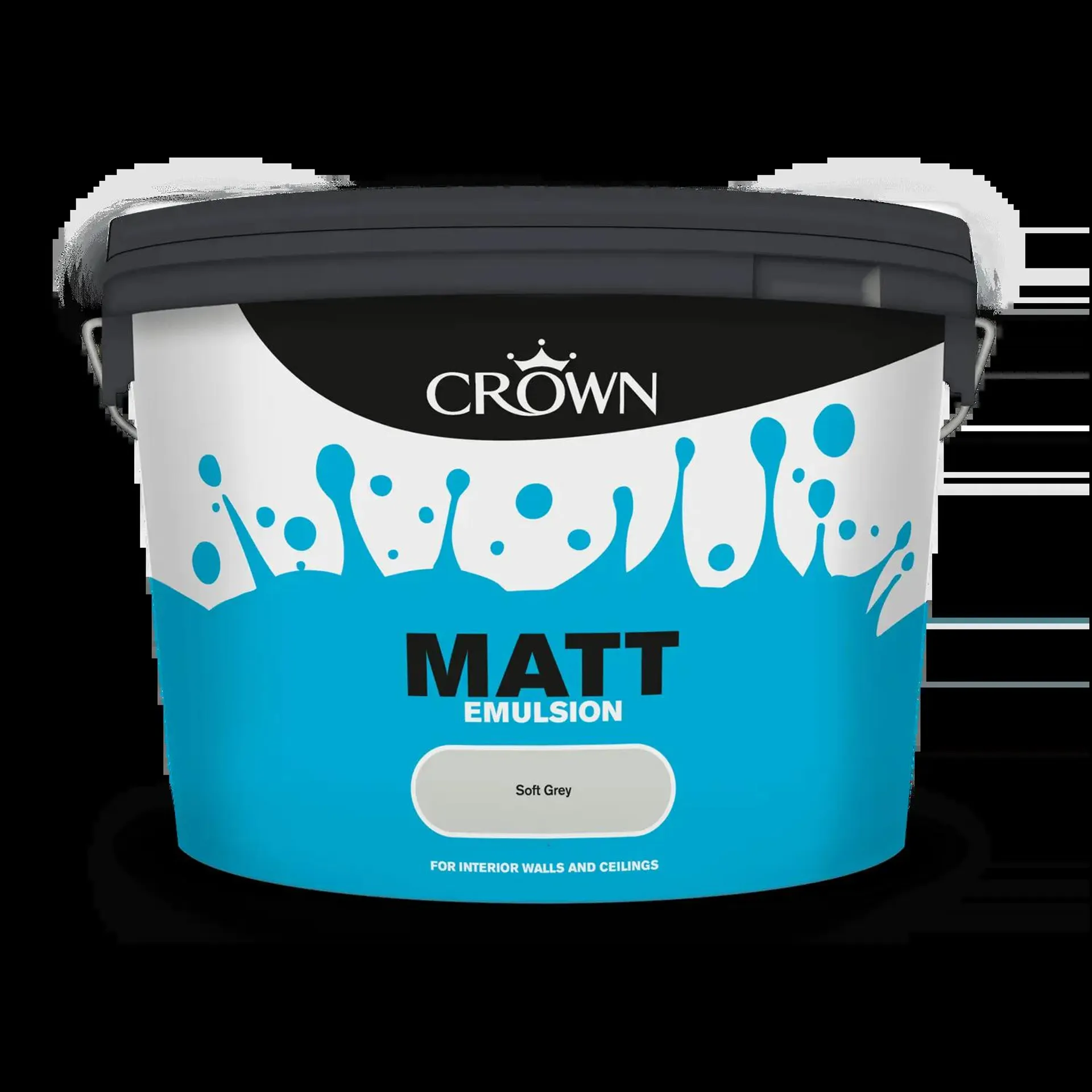 Crown Matt Emulsion Paint Soft Grey - 10L