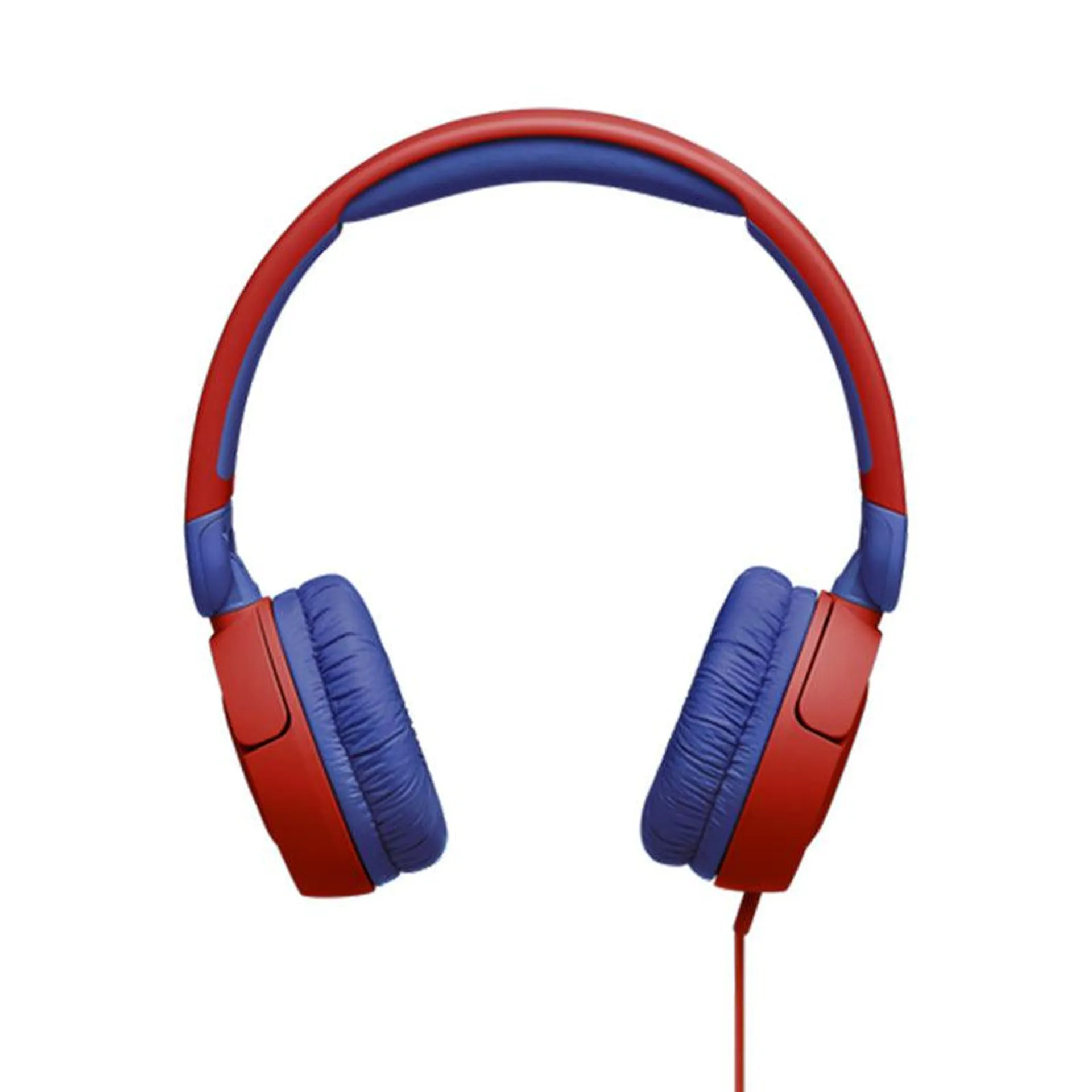 JR310, Kids on-ear headphones, single-side flat cable | Red