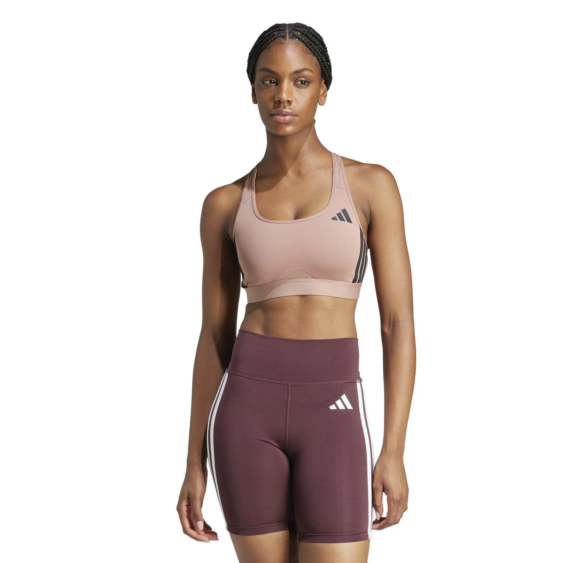 adidas Powerreact Train Medium-Support 3-Stripes Bra