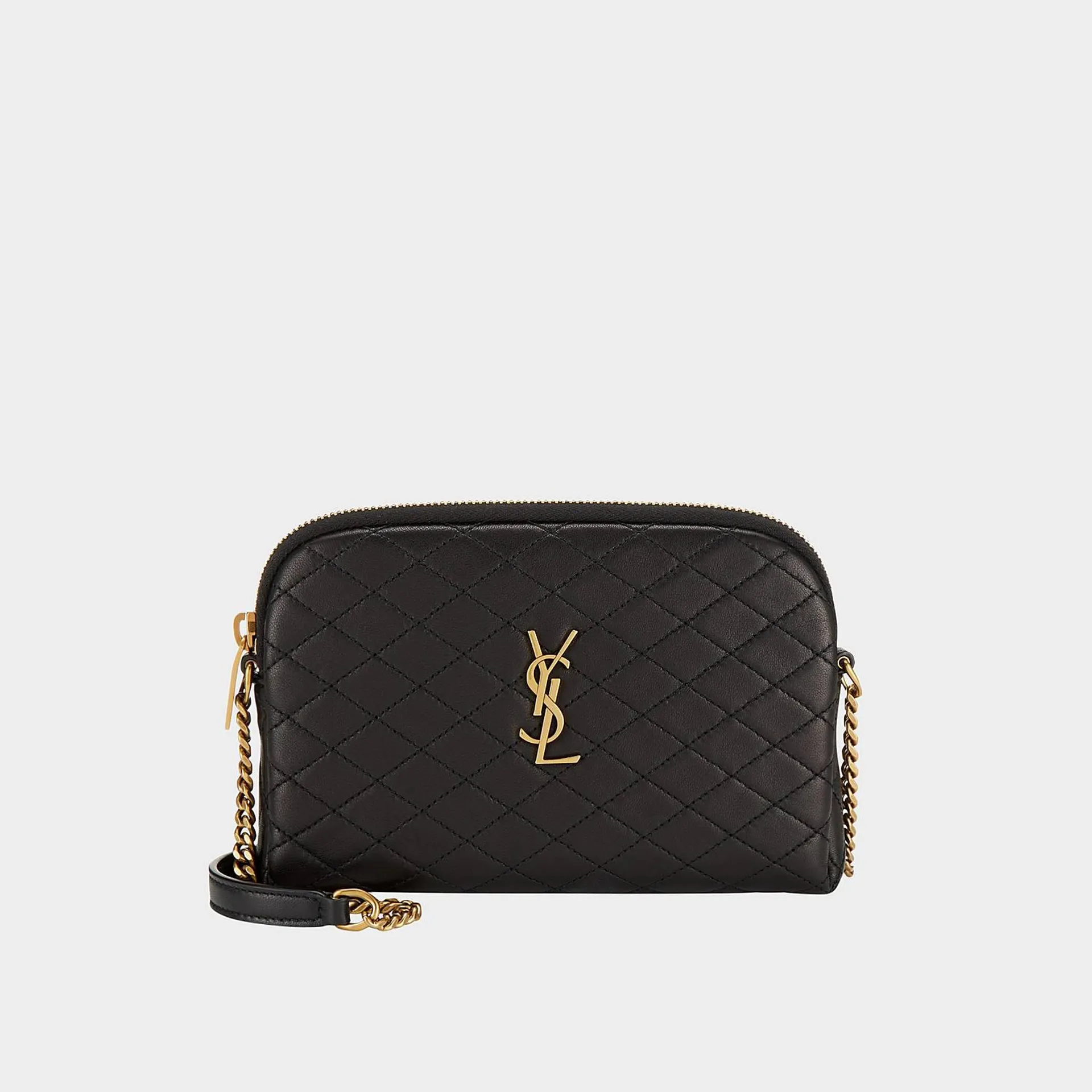 Gaby Quilted Chain Pouch Bag