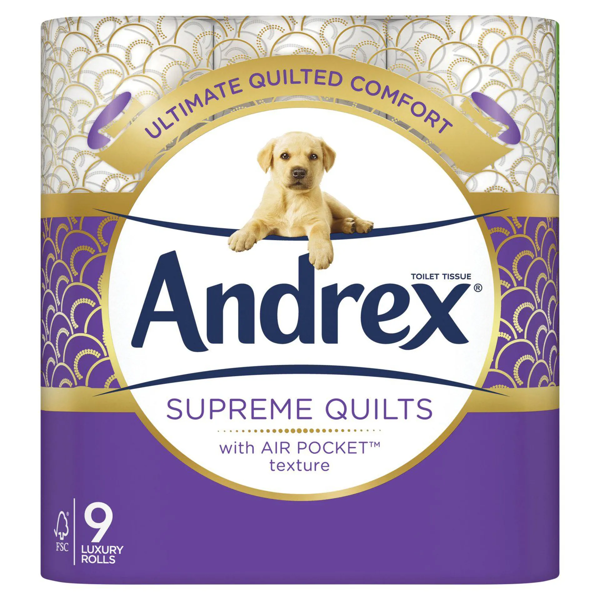 Andrex Toilet Tissue Supreme Quilts (9 Roll)