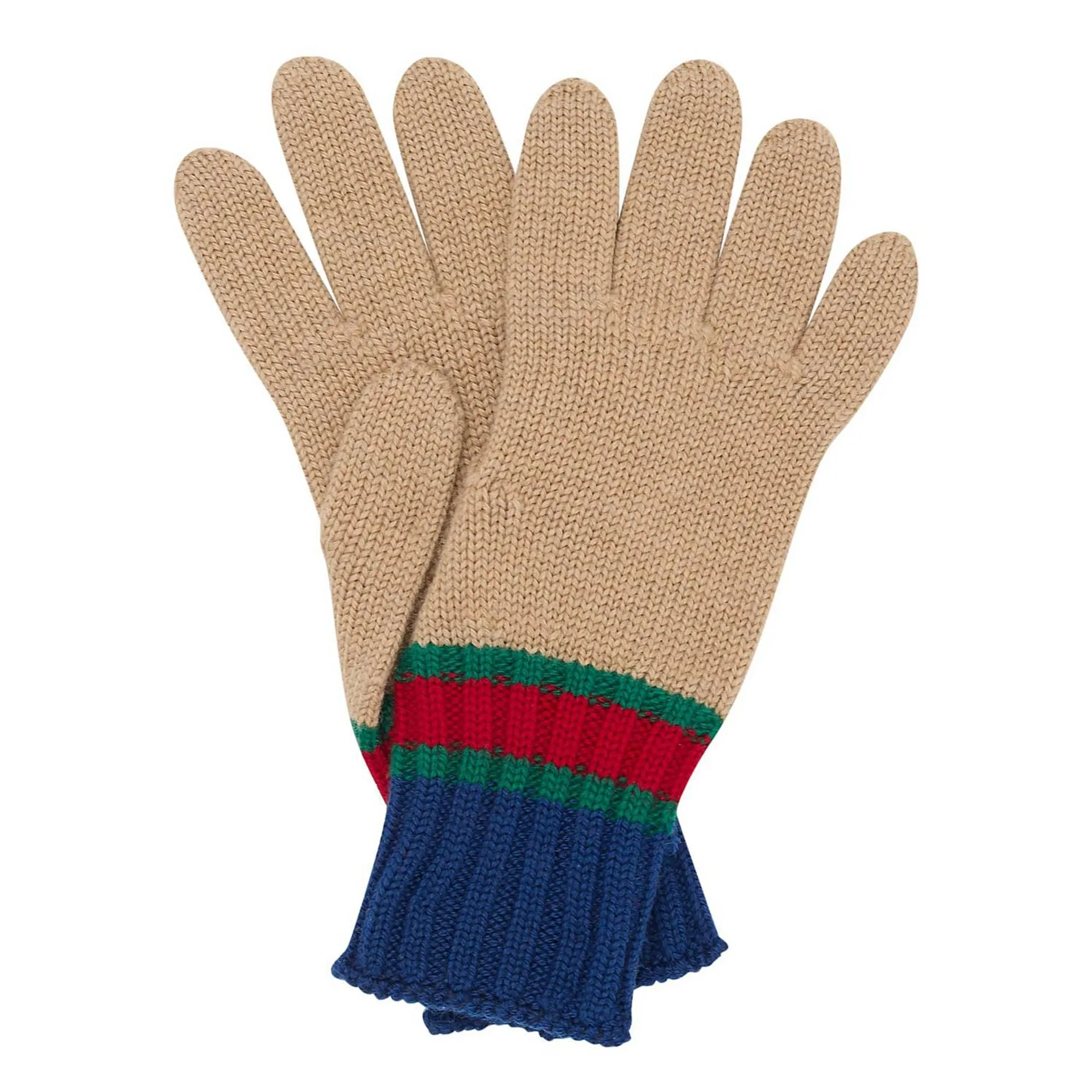 GG Striped Wool Gloves