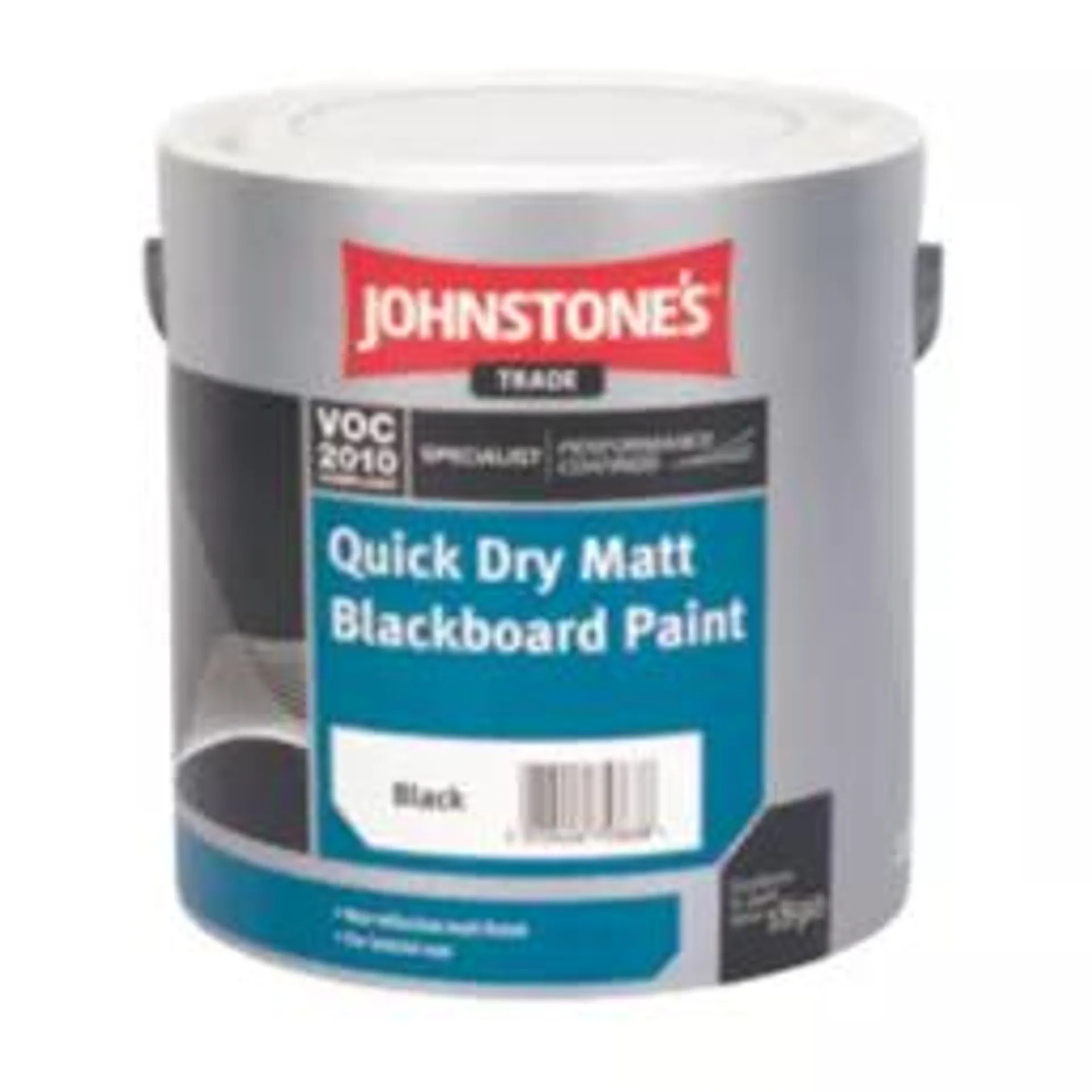 Johnstones Matt Blackboard Paint Black 2.5Ltr
