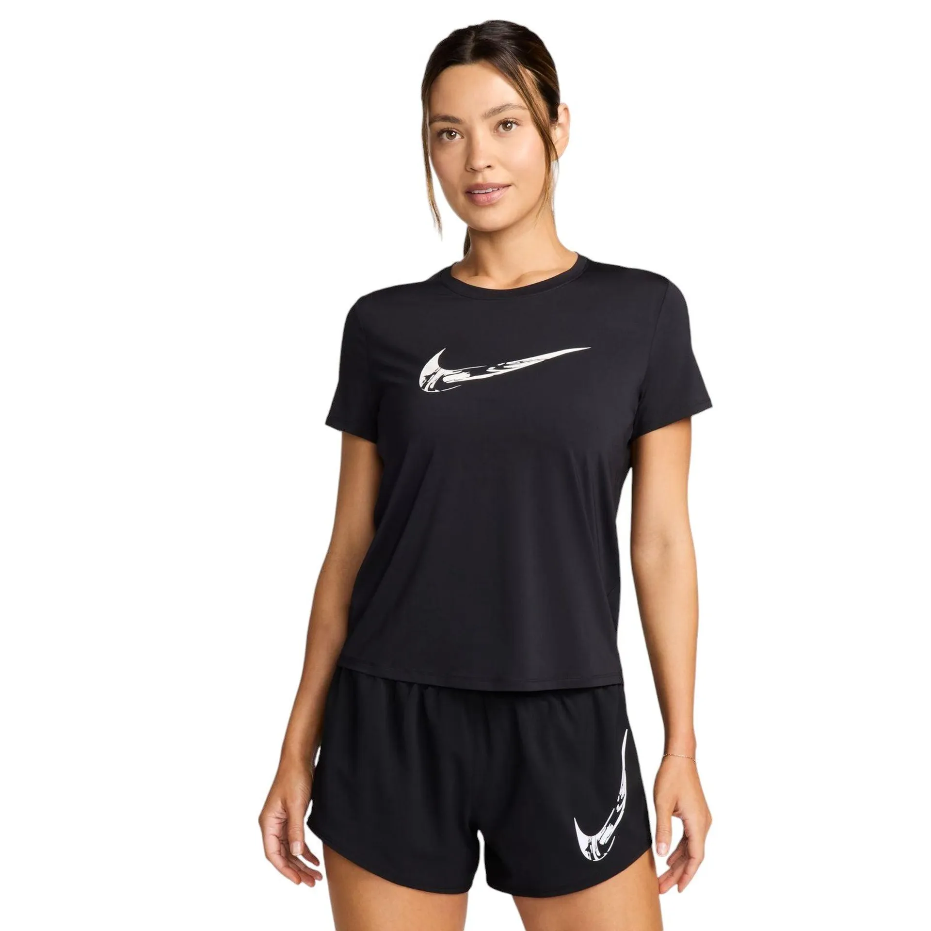 Nike One Womens Dri-FIT Short-Sleeve Graphic Running Top