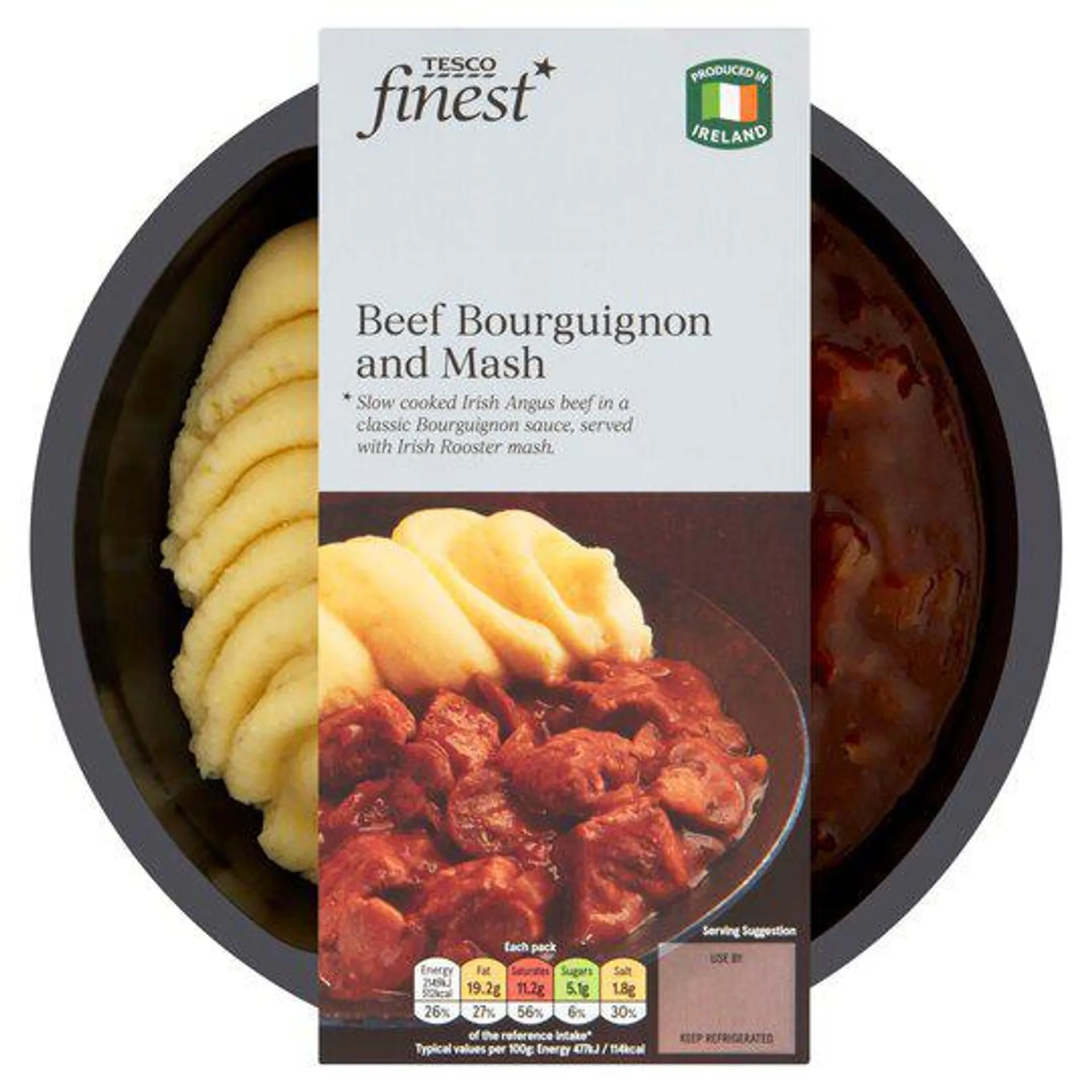 Tesco Finest Beef Bourguignon And Mash 450G