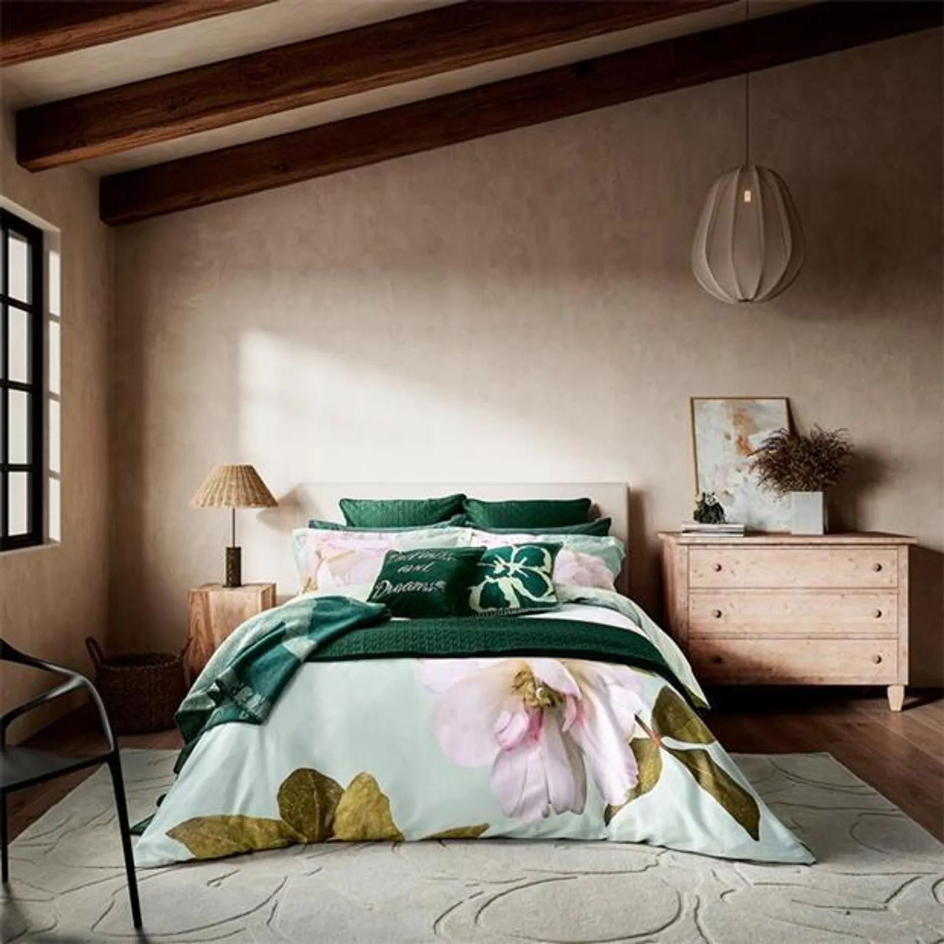 Gardenia Floral Duvet Set