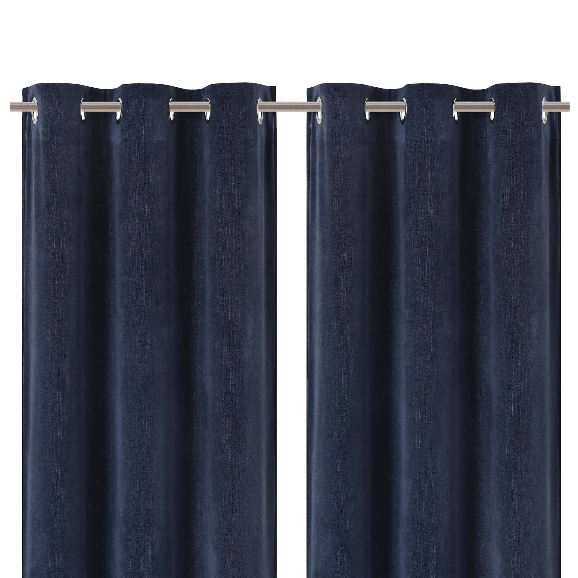 Arntzen Navy Plain woven Lined Eyelet Curtain (W)167cm (L)228cm, Pair