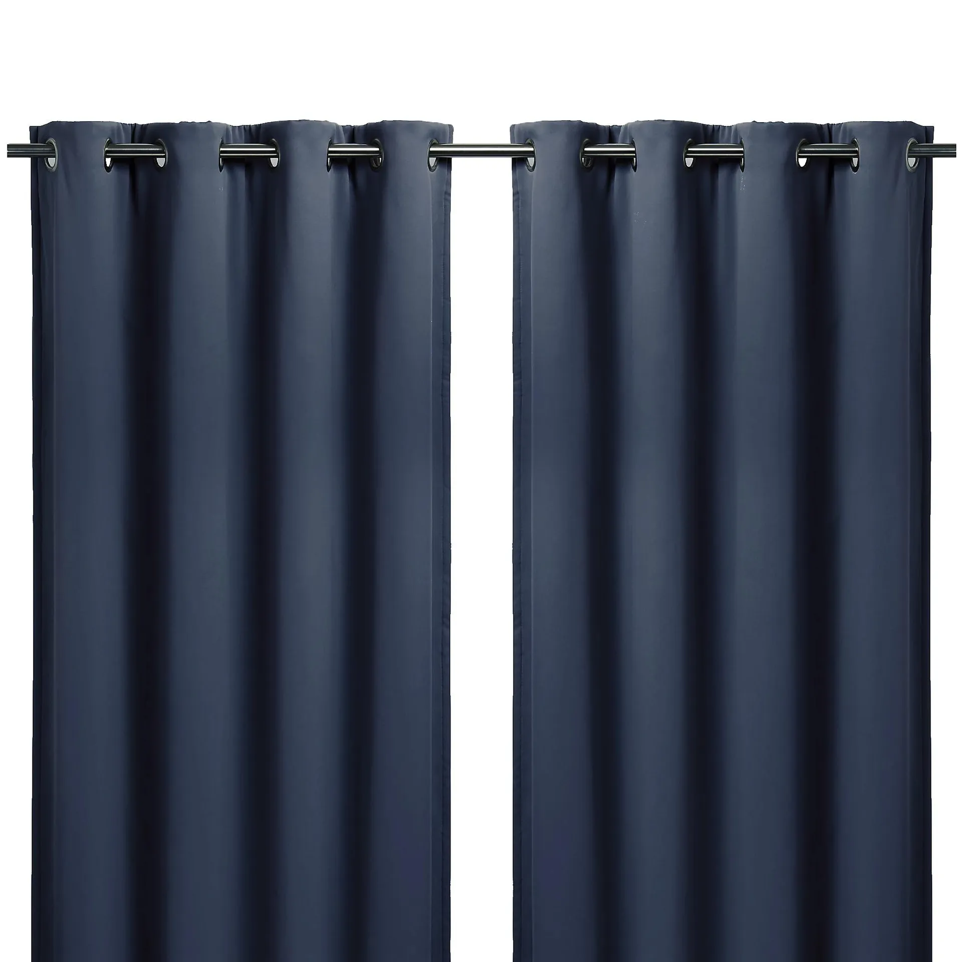 Vestris Navy Plain Blackout & thermal Eyelet Curtain (W)167cm (L)183cm, Pair