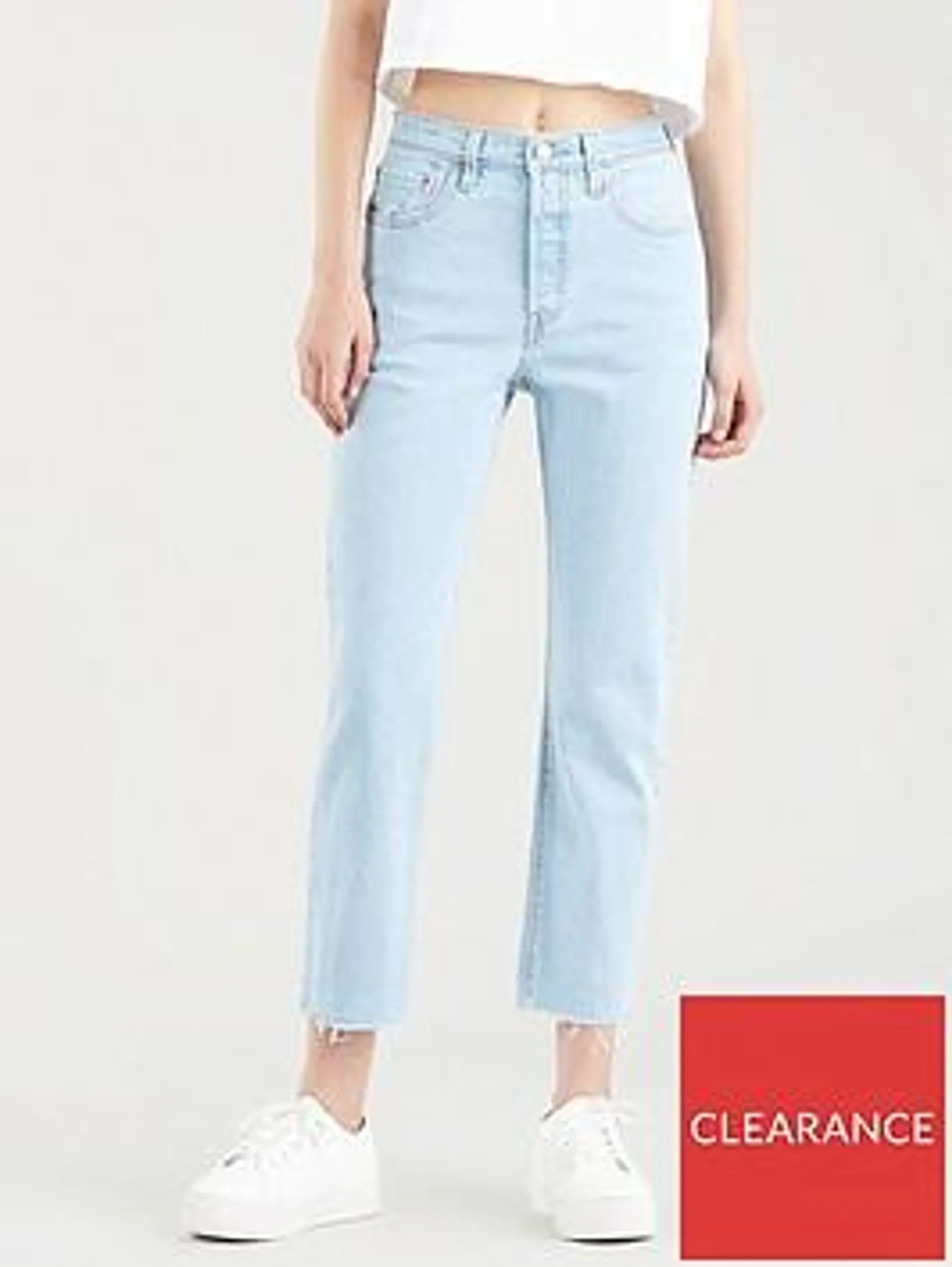 501 Crop High Waist Straight Leg Jean - Light Blue