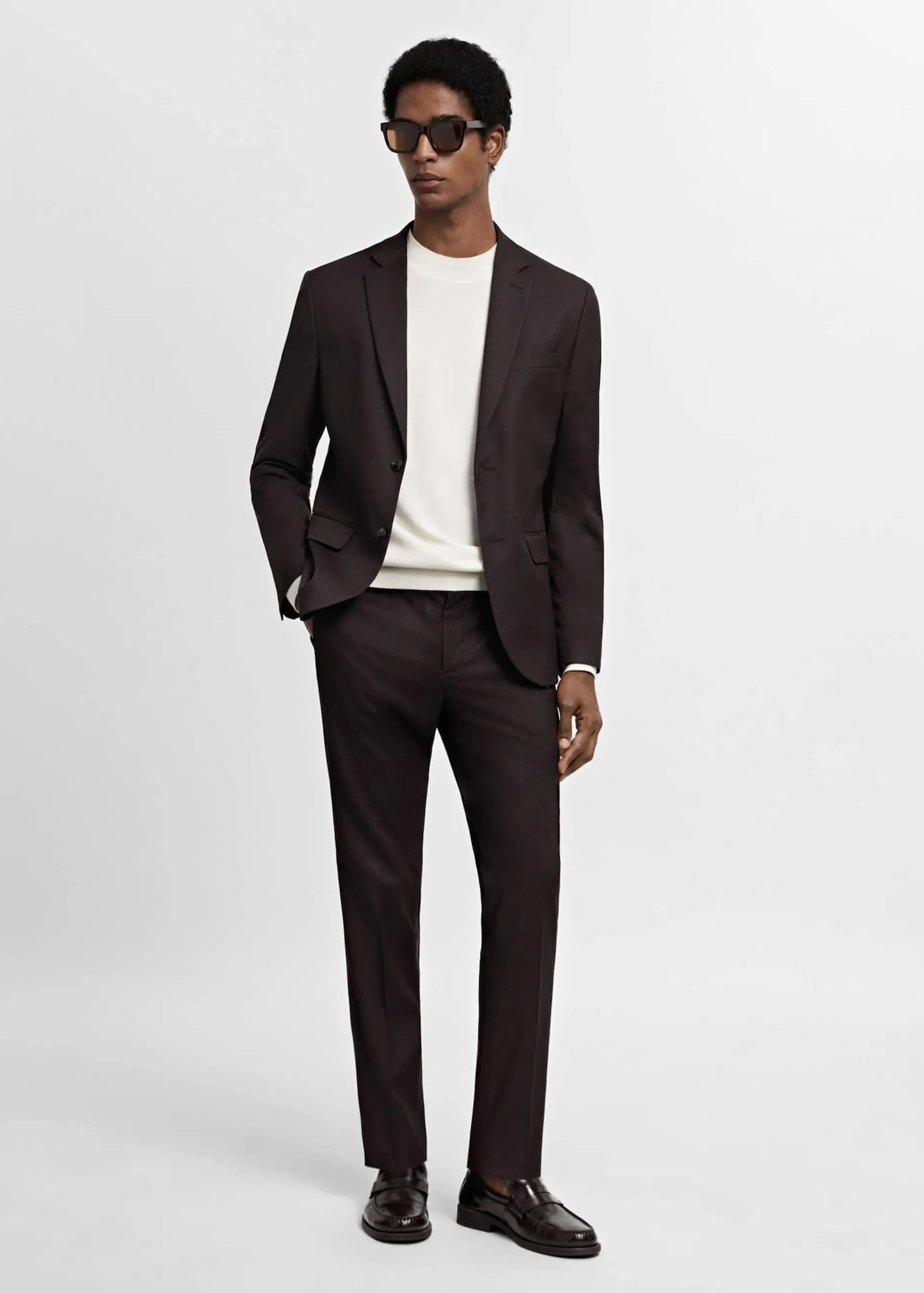 Pantalón traje super slim fit tejido strech