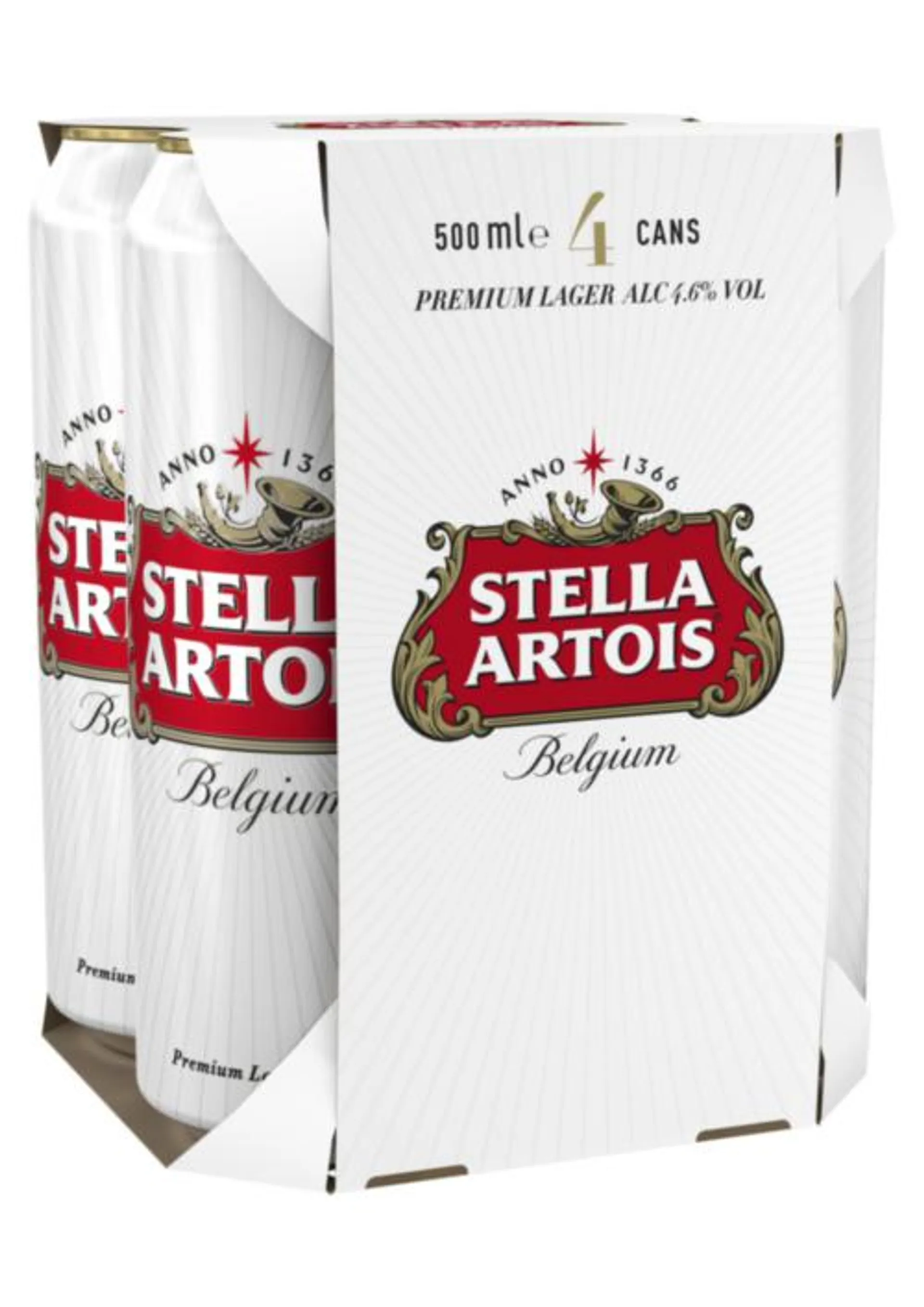 Stella Artois Can 4 Pack