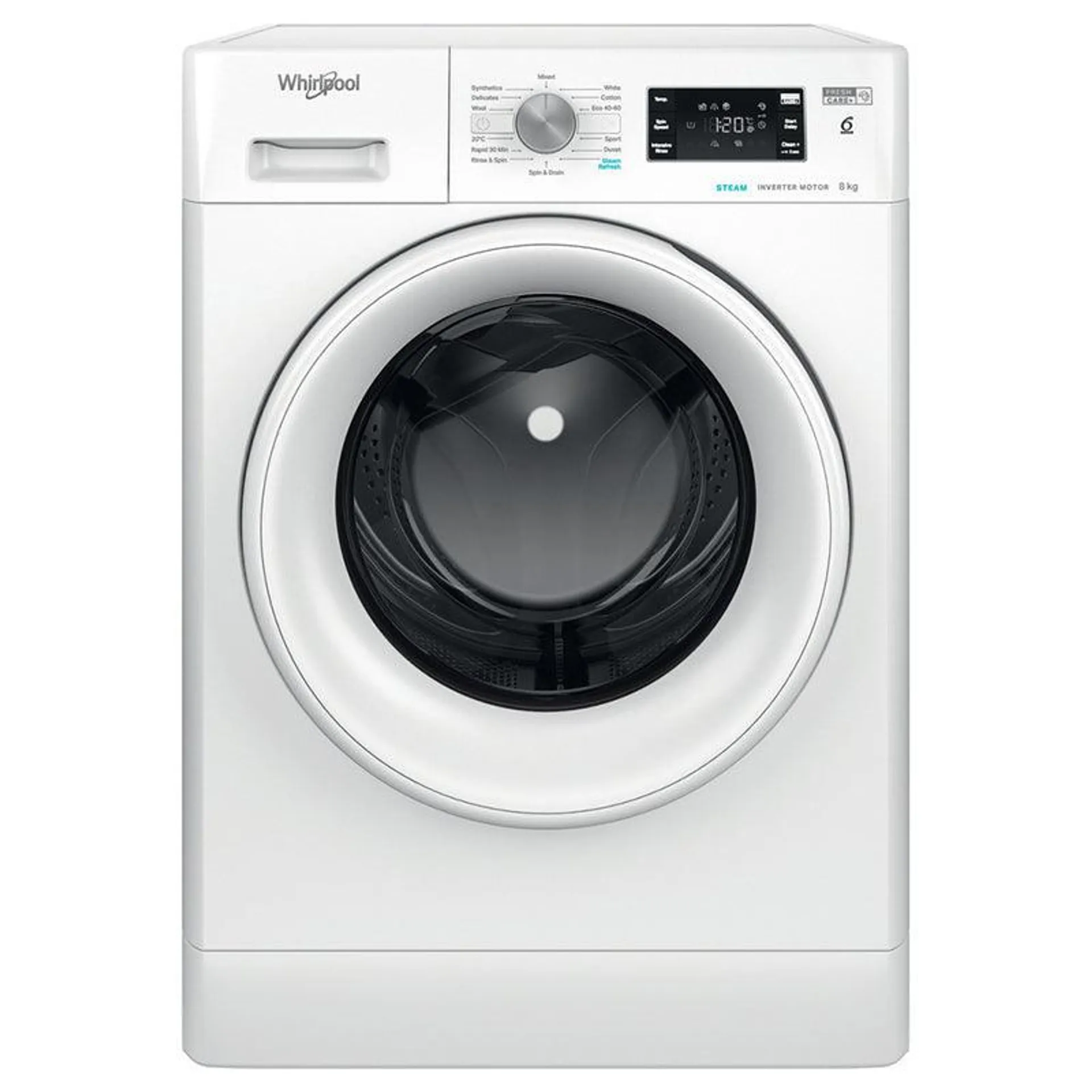 Whirlpool 8KG 1400 Spin Freestanding Washing Machine - White | FFB8458WVUKN