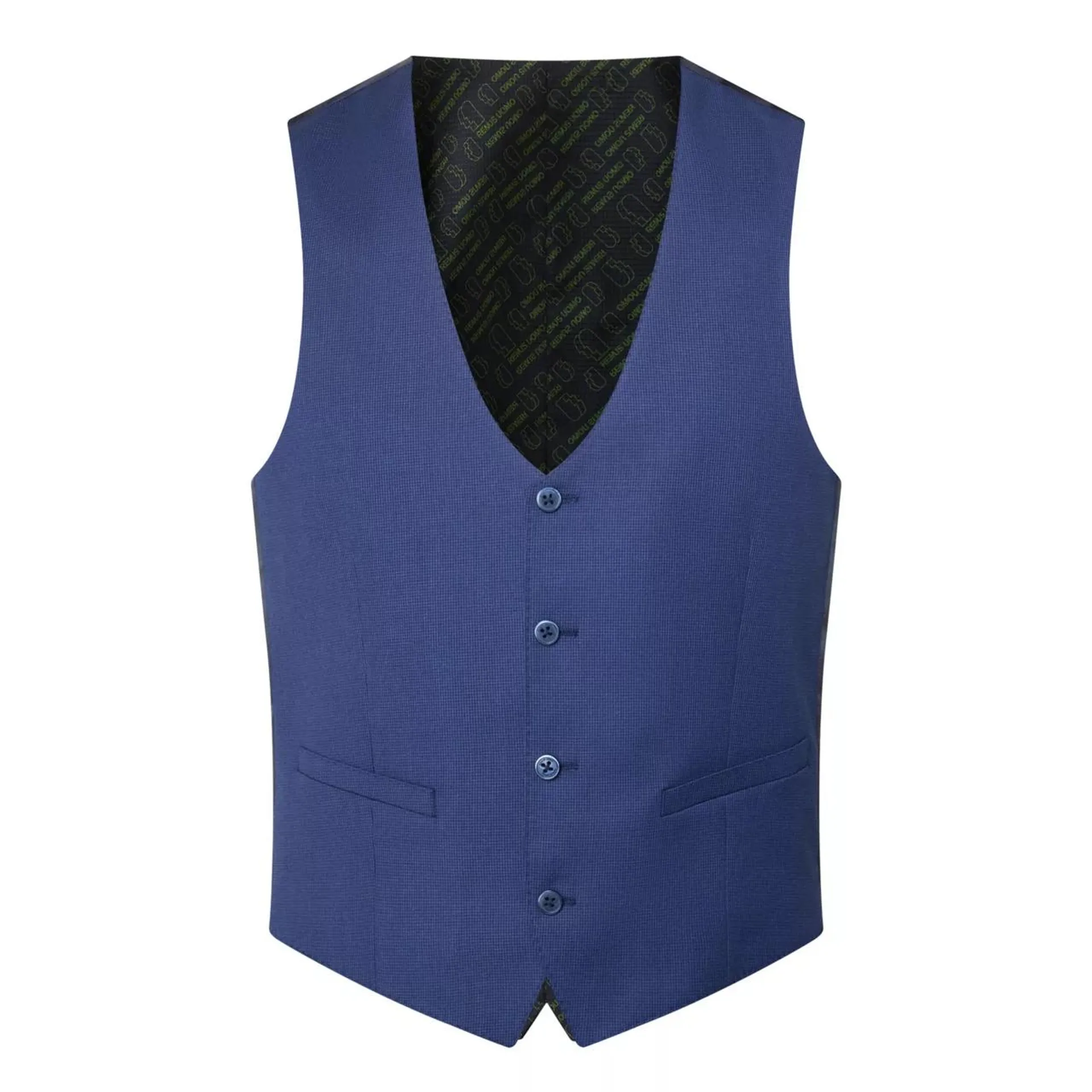 New in REMUS UOMO Lucian Mini Check Waistcoat €69.95