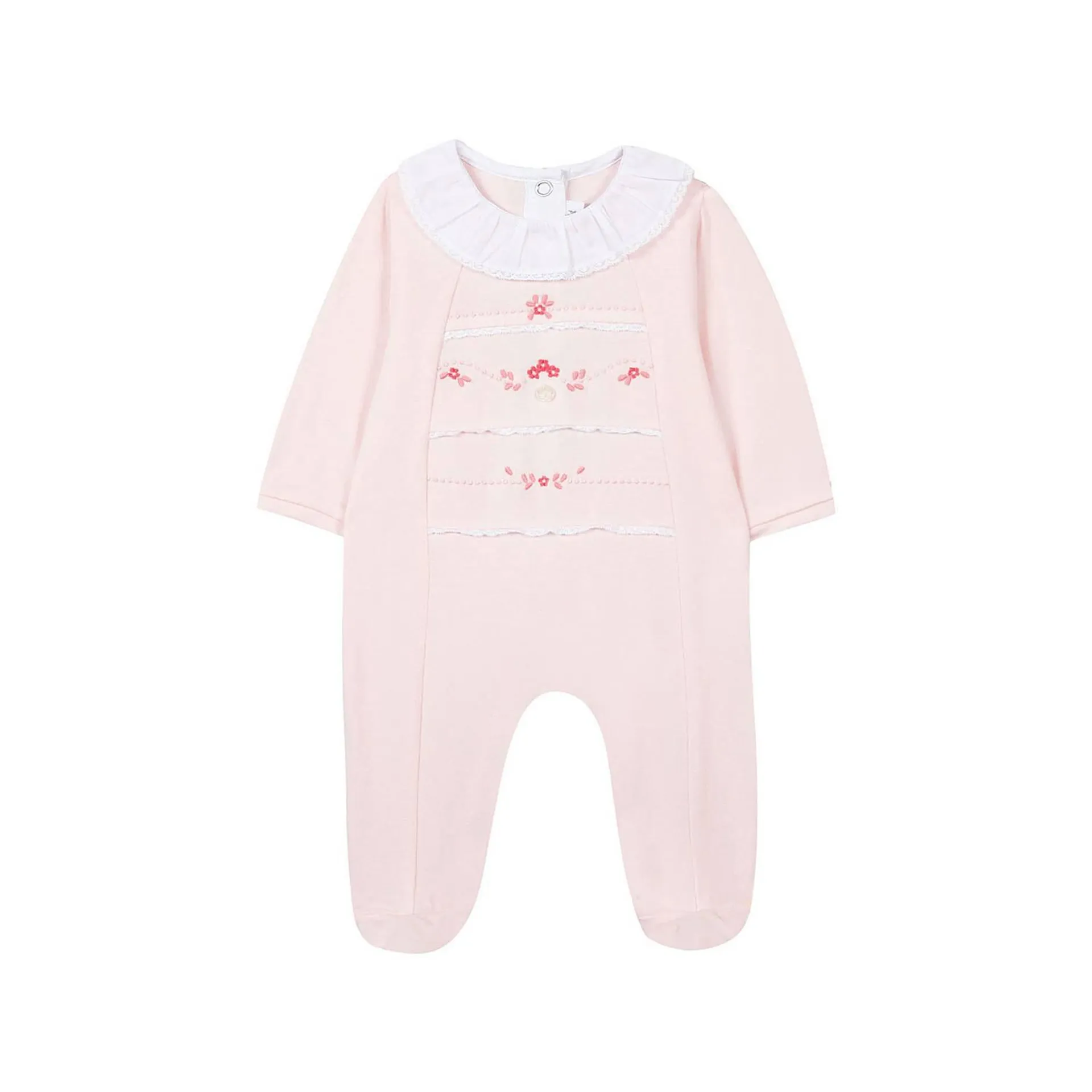 Ruffled Collar Embroidered Pyjamas