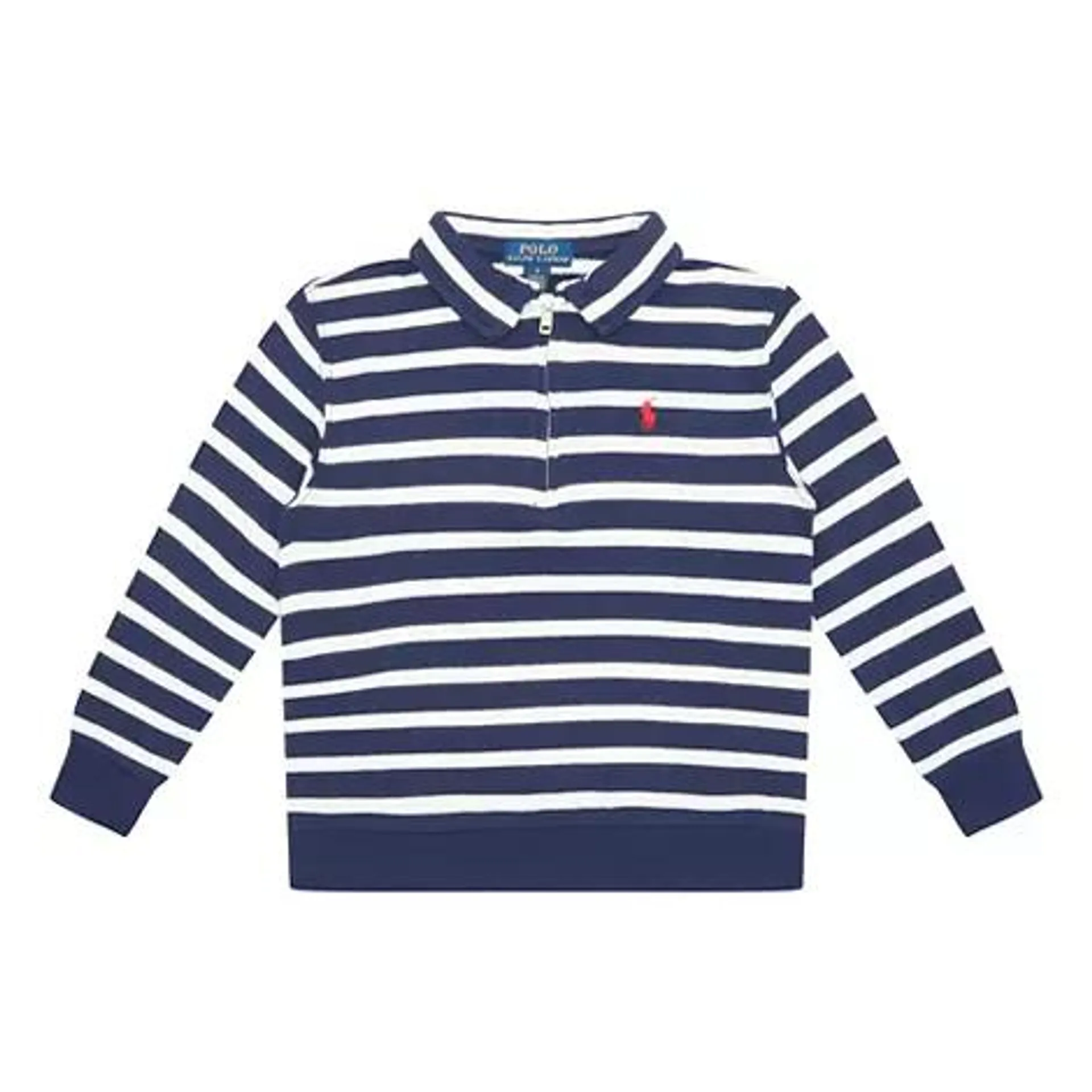 Striped Embroidered Logo Polo Shirt