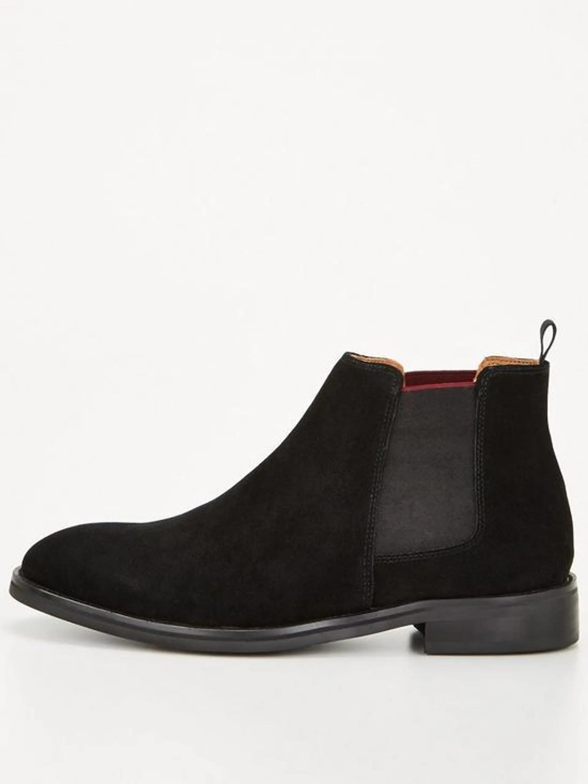 Suede Chelsea Boot - Black