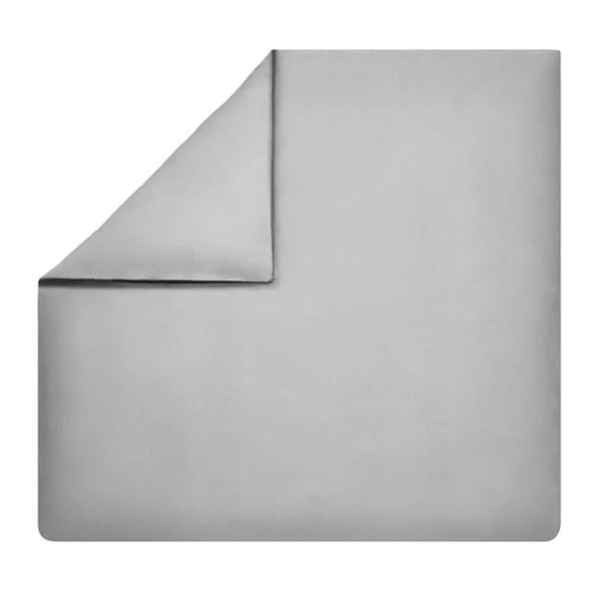 Teophile Organic Cotton Sateen Fitted Sheet - Silver