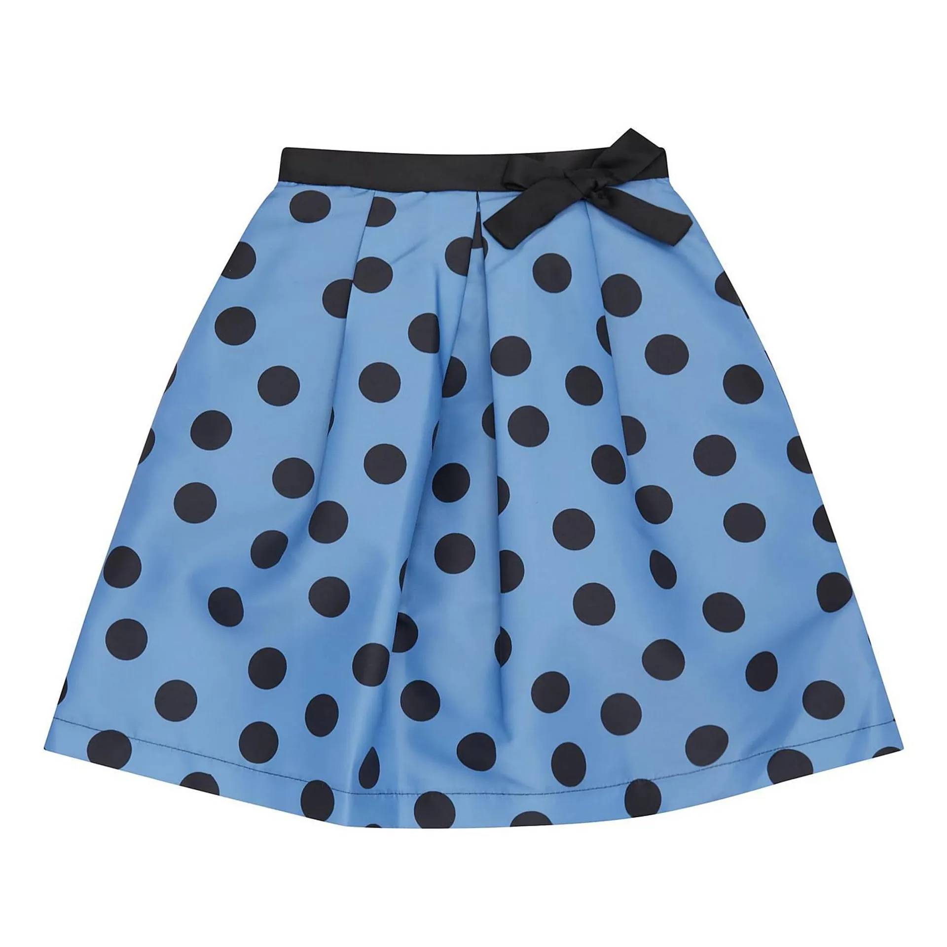 Dotted Print Bow Skirt