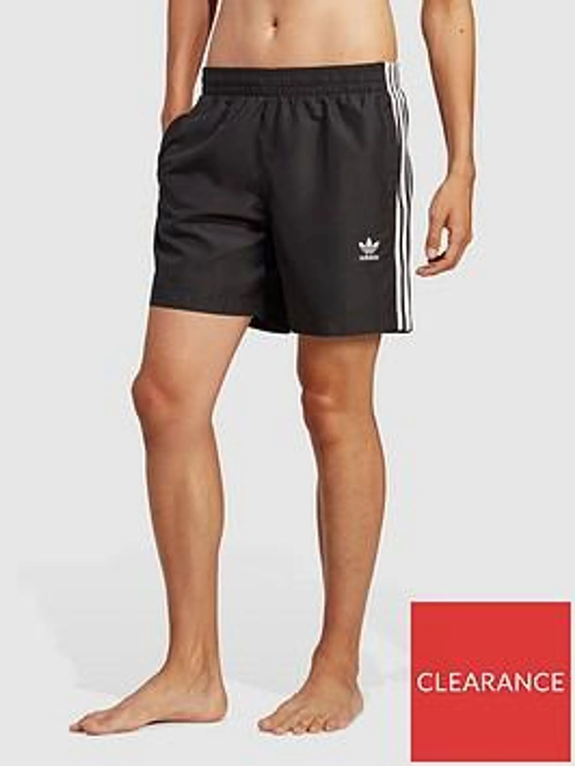 Adicolor 3-Stripes Swim Shorts - Black/White