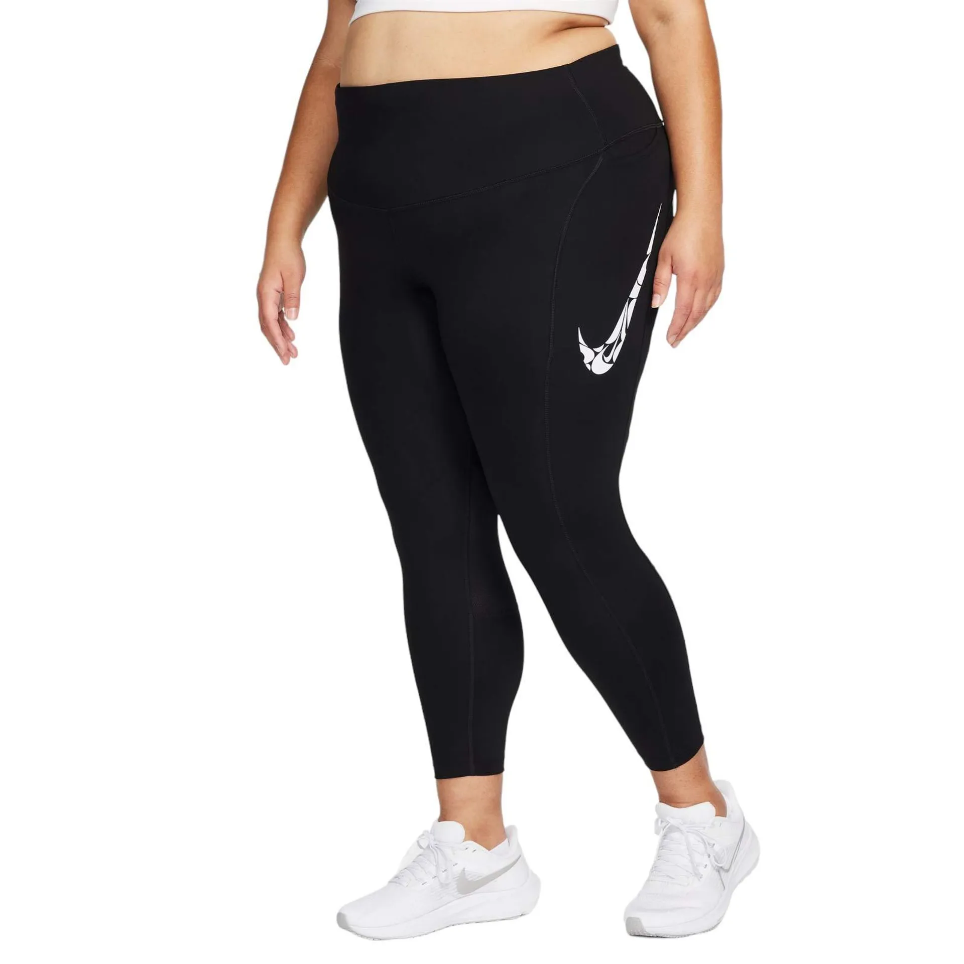 Nike Fast Womens Mid-Rise 7/8 Running Leggings with Pockets (Plus Size)