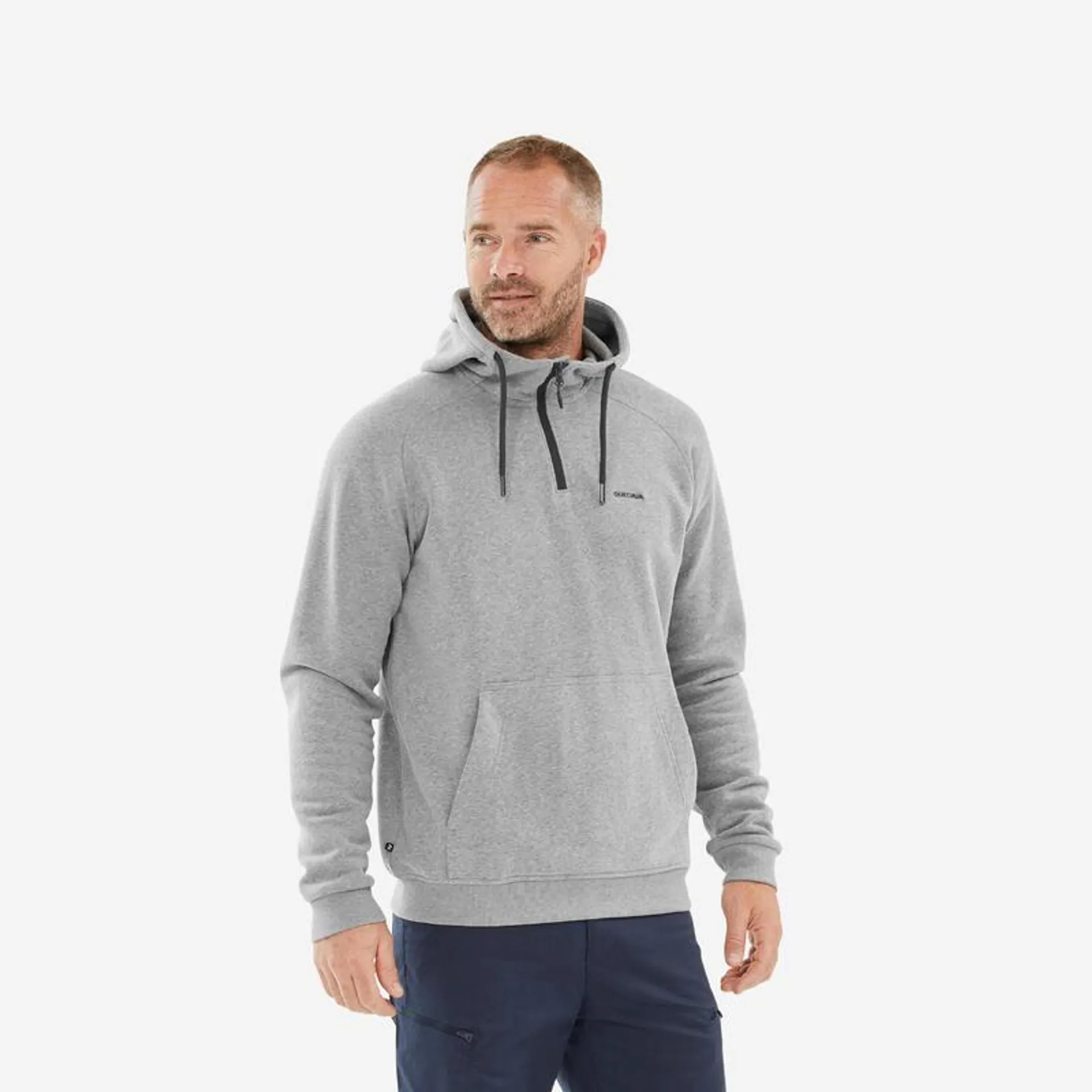 Felpa montagna uomo NH150 1/2 zip grigia