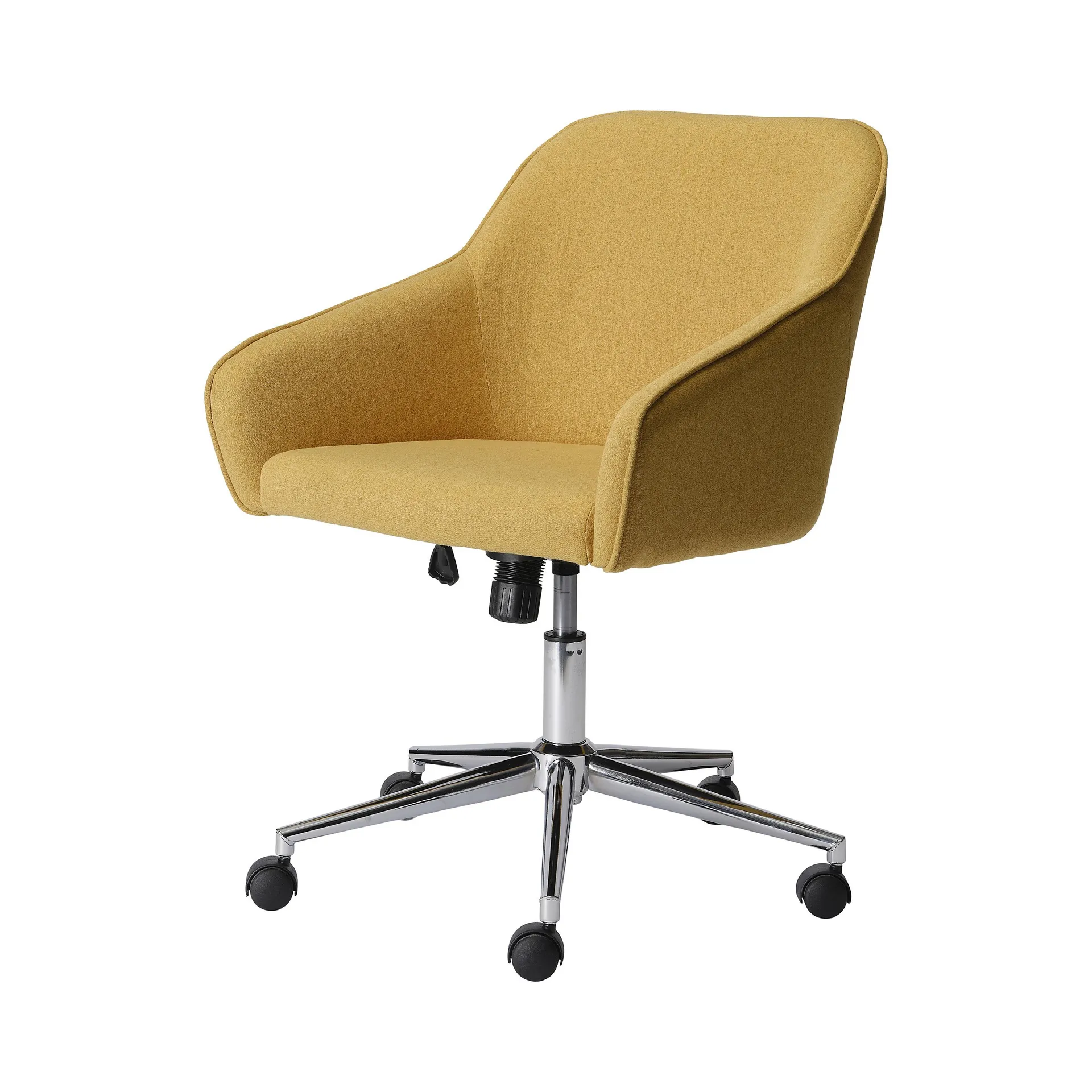 Arvor Yellow Linen effect Office chair (H)945mm (W)620mm (D)640mm