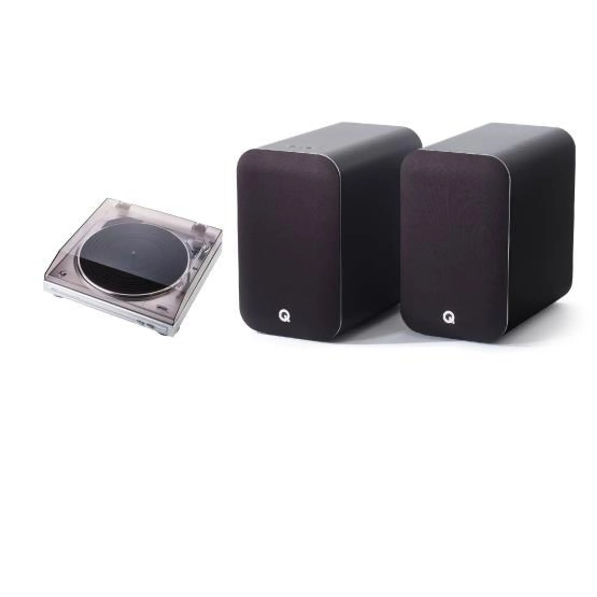 Denon DP-29F With Q Acoustics M20 Active Speakers Black